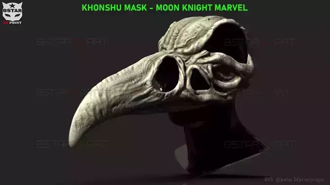 The KhonShu Mask -  Moon Knight Marvel 3D print model