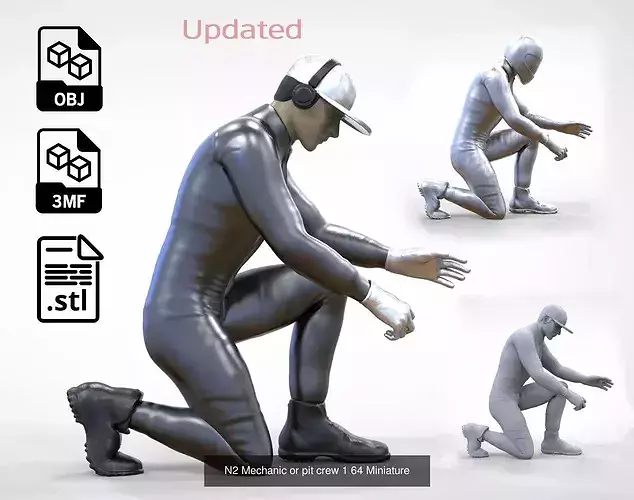 N1 Collection Mechanics Painters Welders Grinder 13 figure 3D Model Pack 5