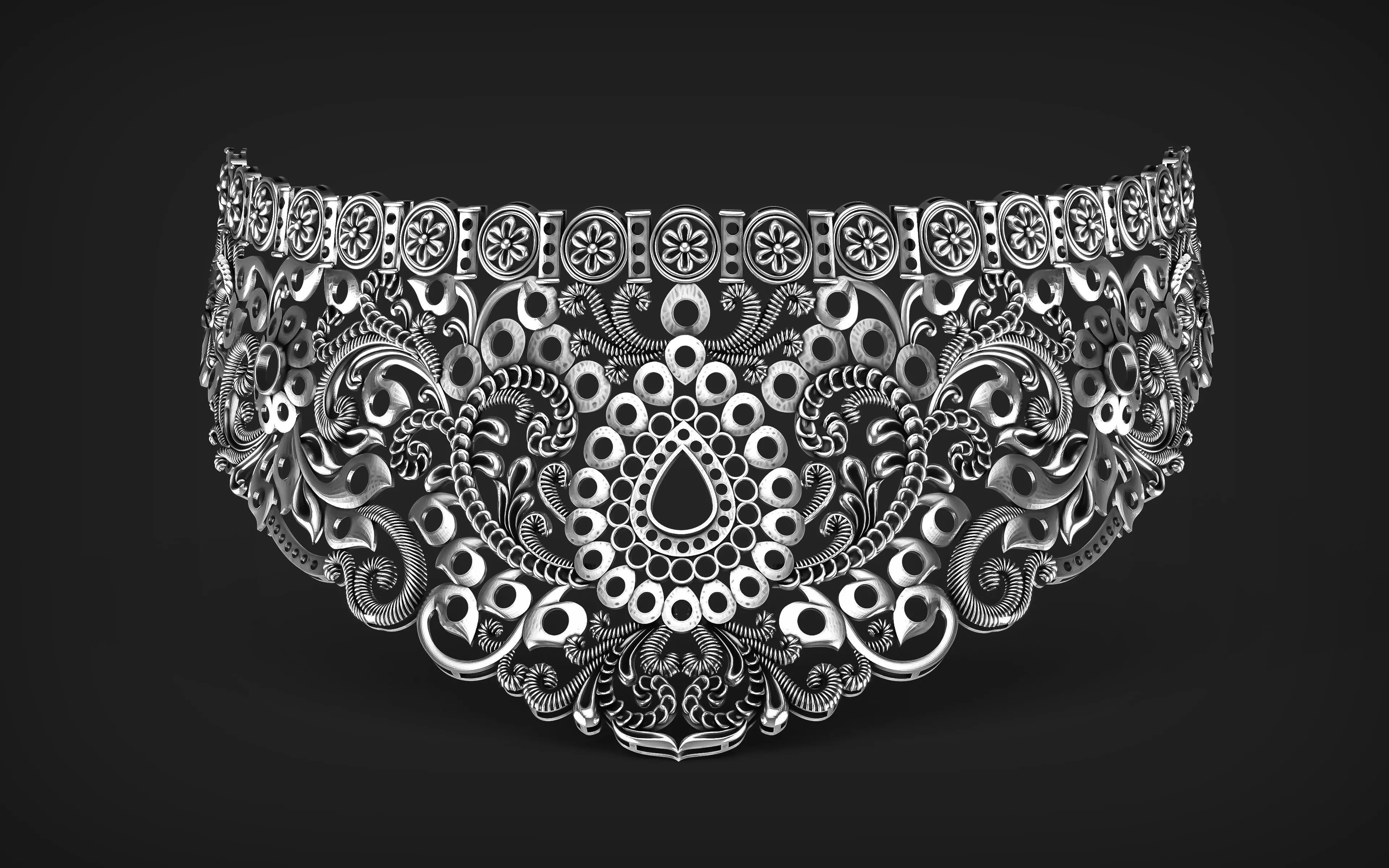 Indian God Necklace Set 09 3D print model_0