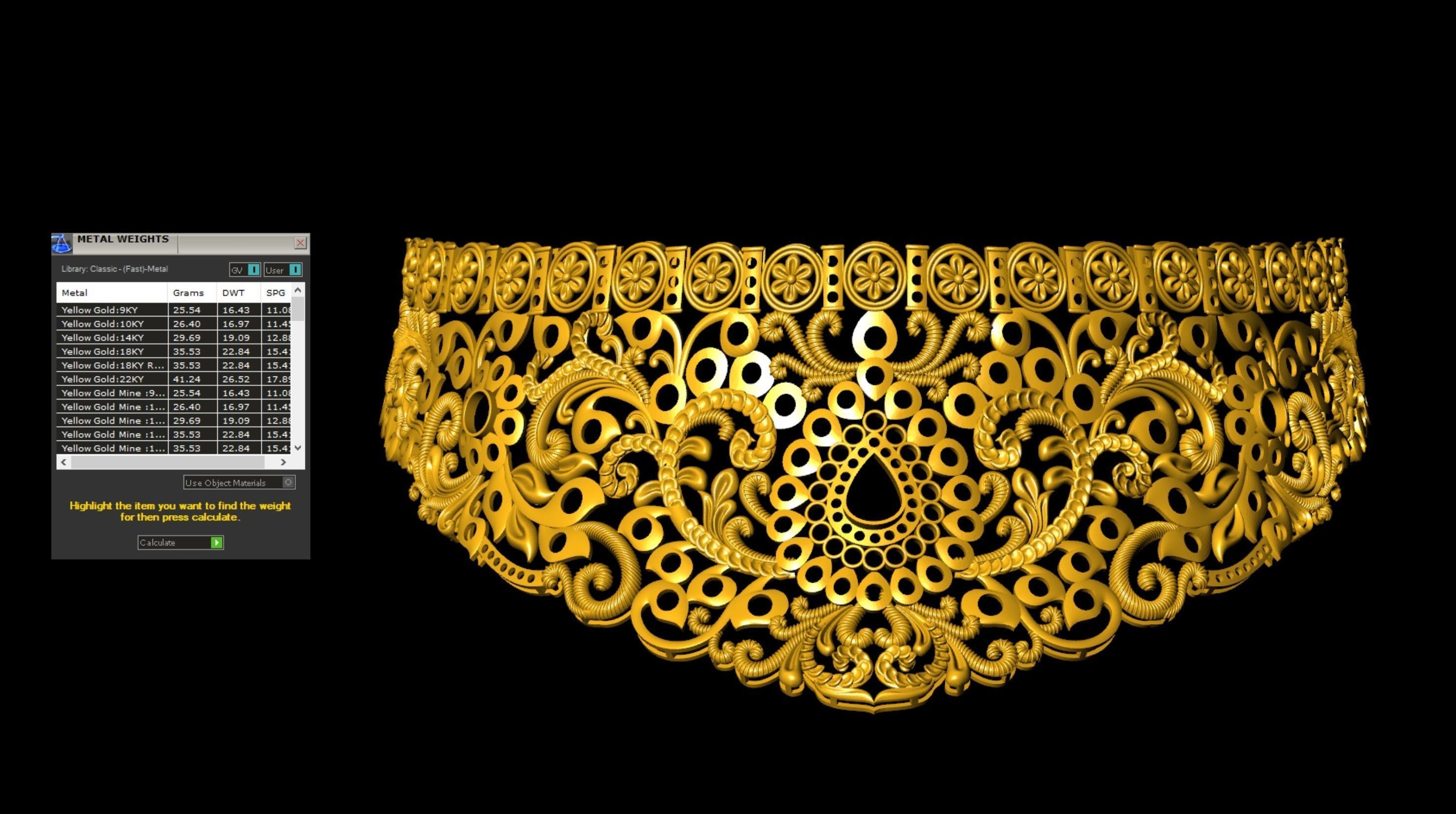 Indian God Necklace Set 09 3D print model_6