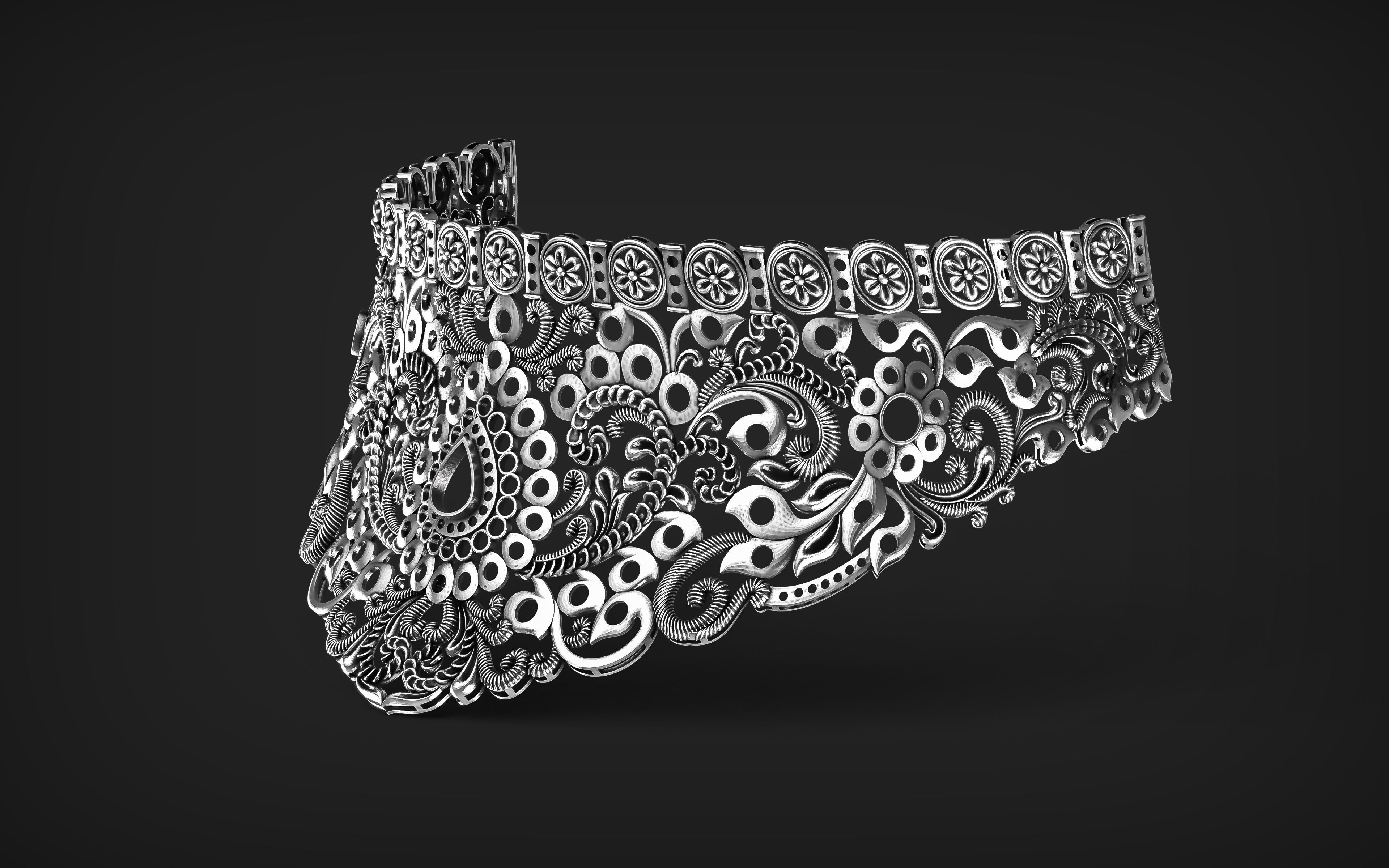 Indian God Necklace Set 09 3D print model_1