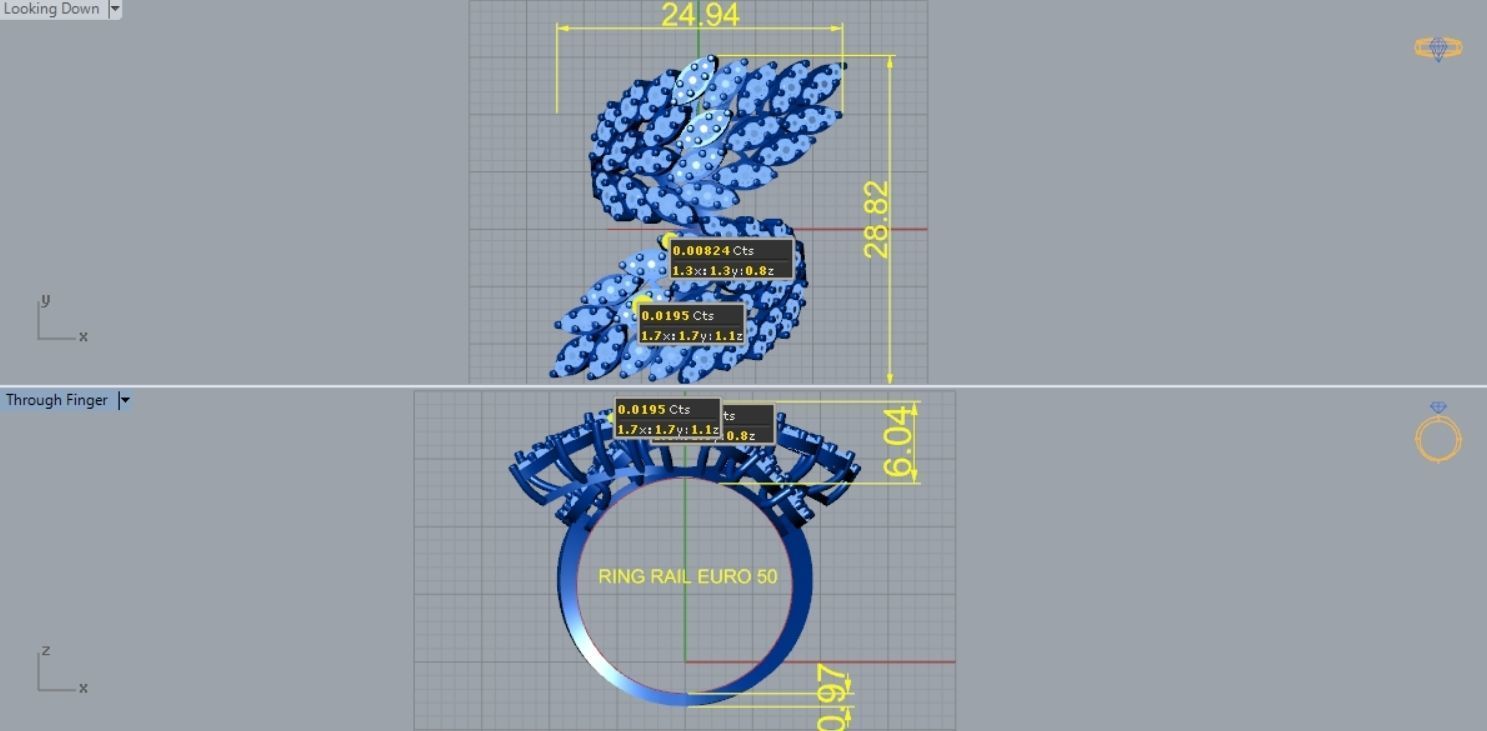 Leaf Wrap Flower Ring R 117 3D print model_4