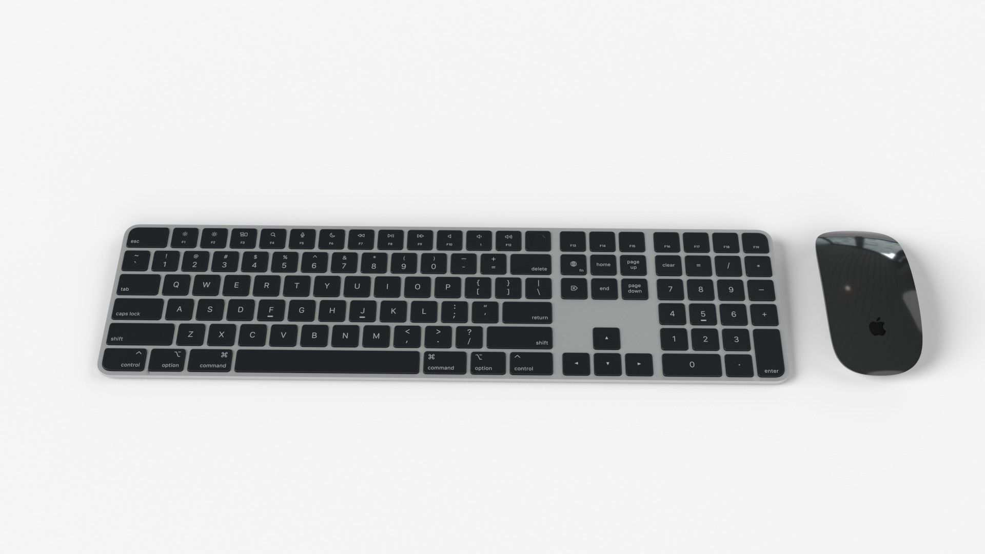 Mac mini 2023 with keyboard mouse 3D model_6