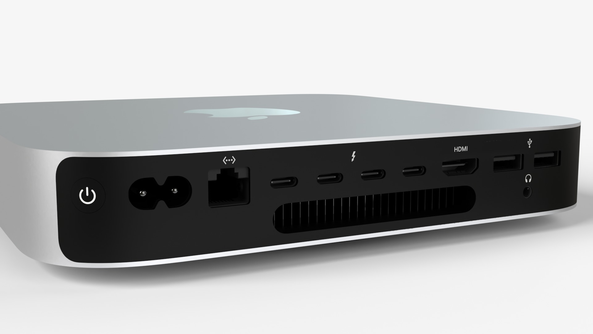 Mac mini 2023 with keyboard mouse 3D model_13