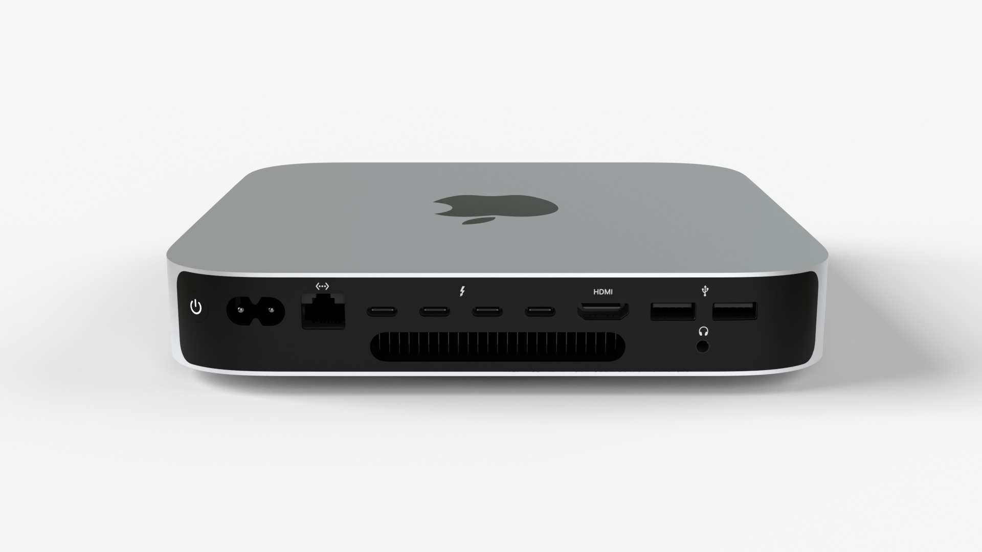 Mac mini 2023 with keyboard mouse 3D model_11