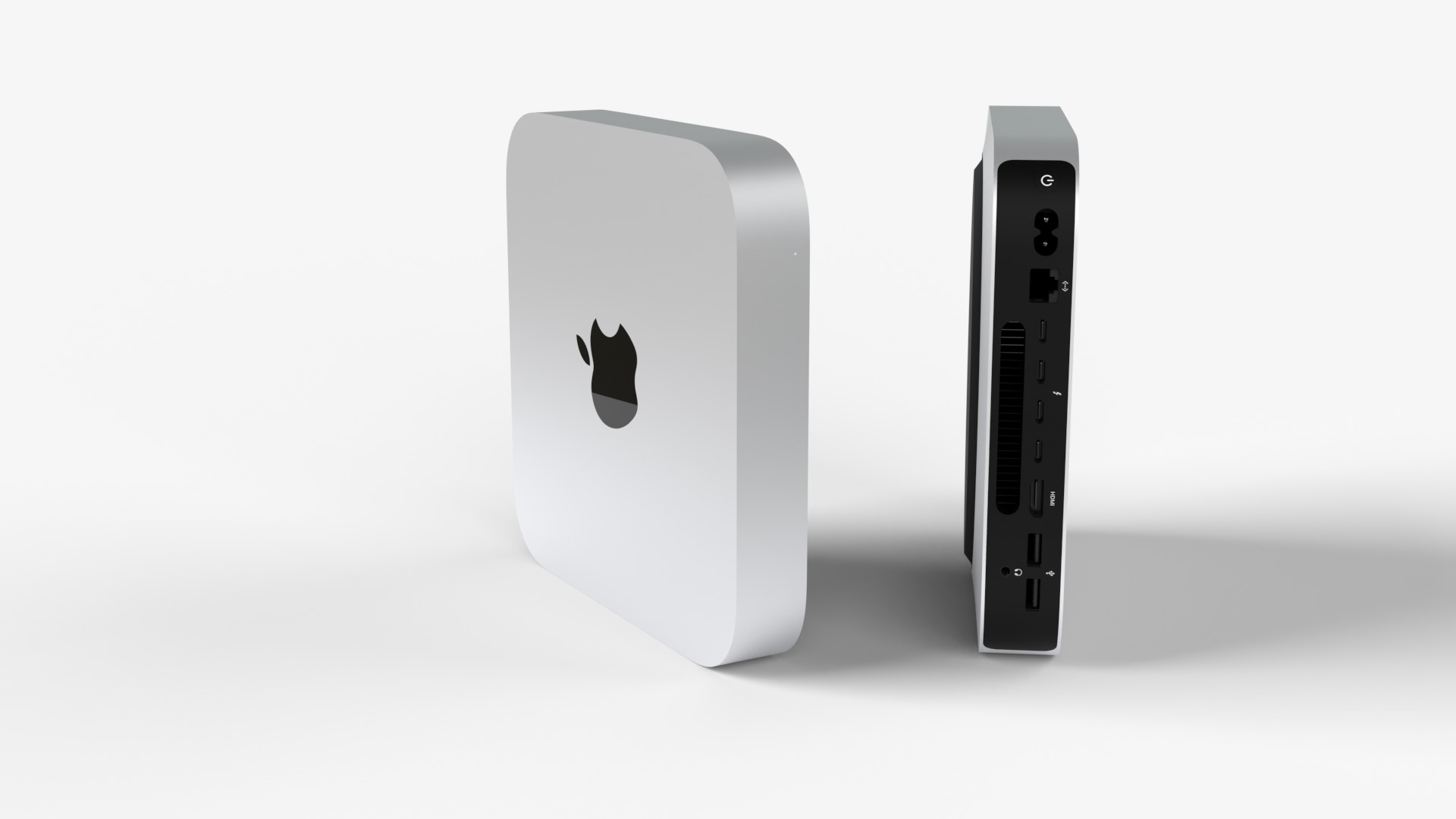 Mac mini 2023 with keyboard mouse 3D model_15