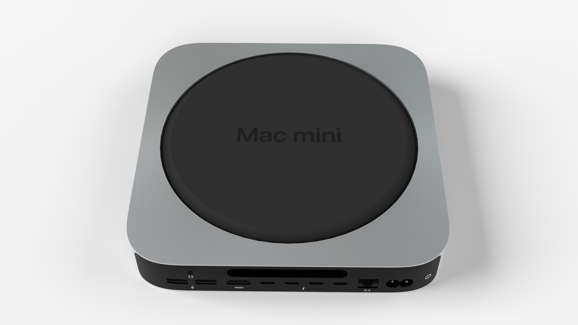 Mac mini 2023 with keyboard mouse 3D model_12