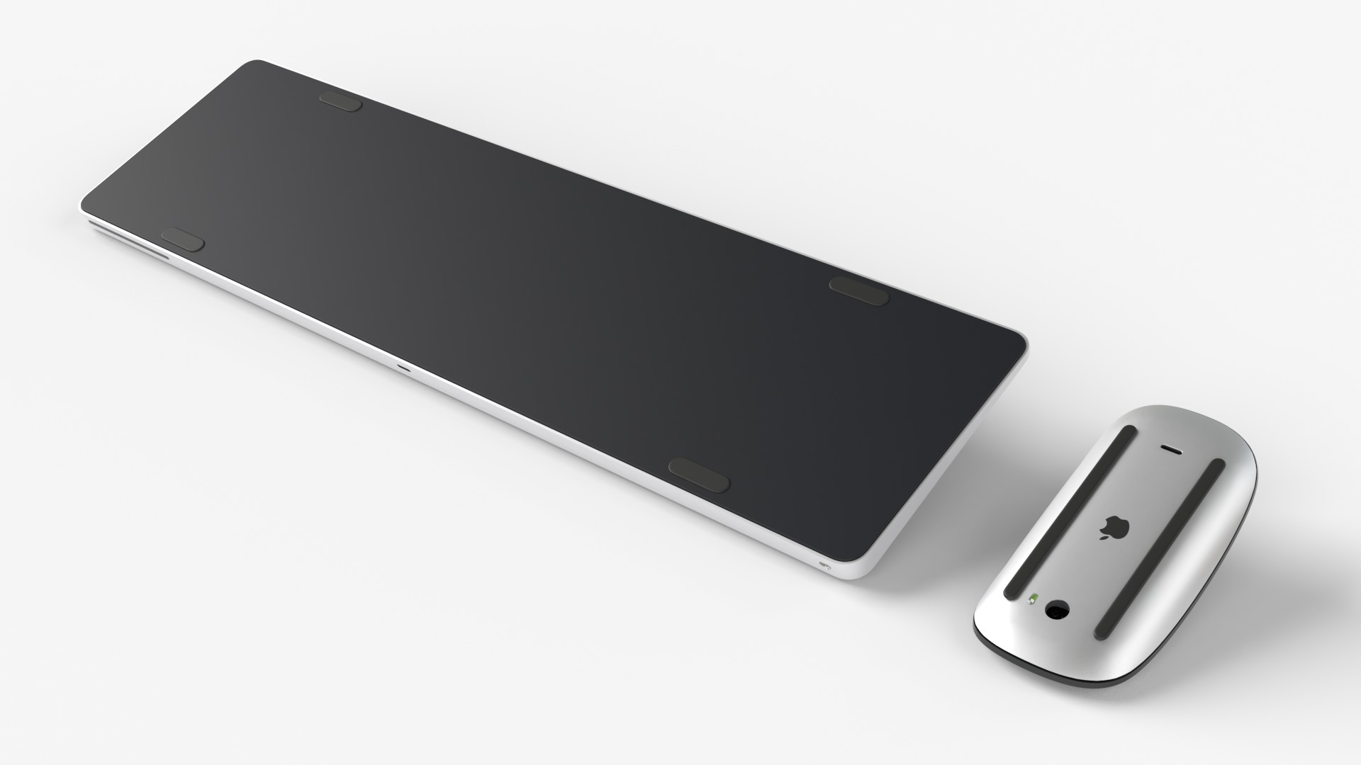 Mac mini 2023 with keyboard mouse 3D model_9