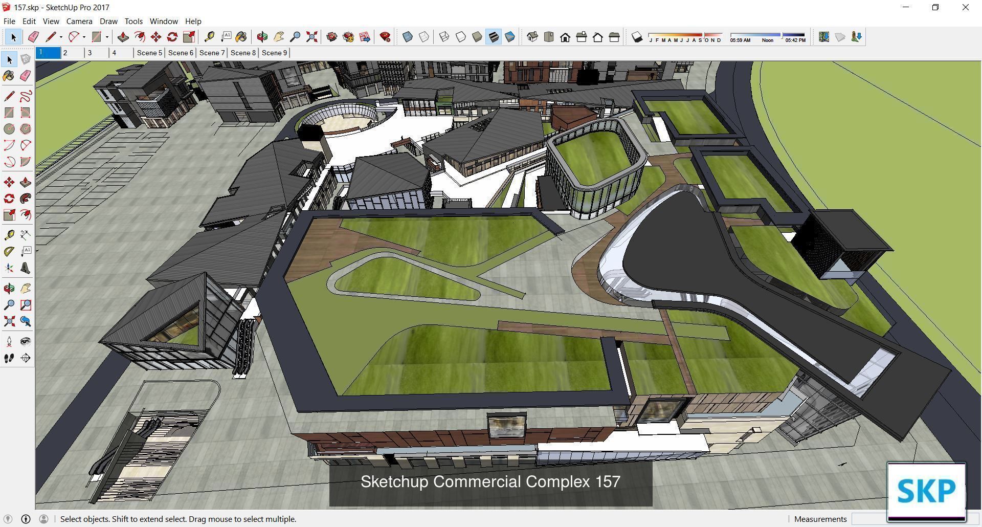 Collection 95 Sketchup Commercial Complex _42