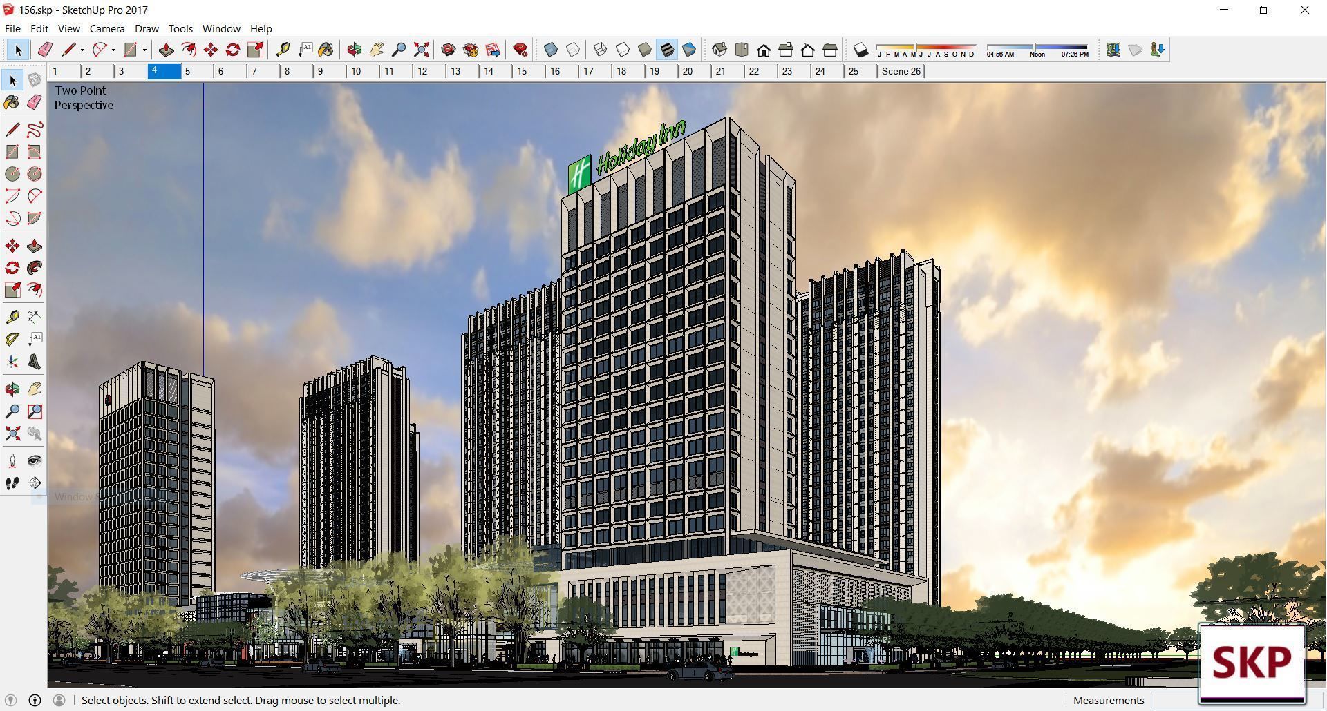 Collection 95 Sketchup Commercial Complex _159