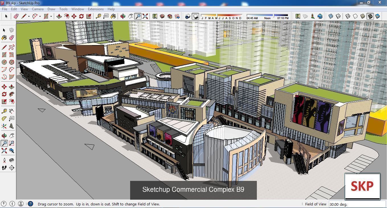 Collection 95 Sketchup Commercial Complex _72