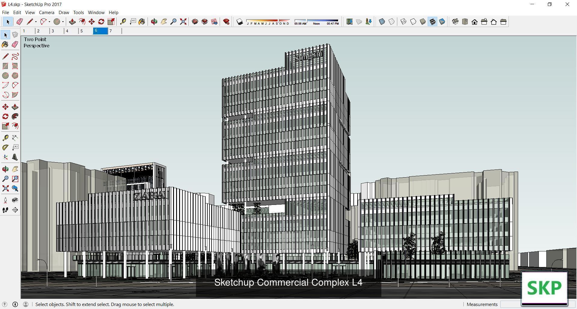 Collection 95 Sketchup Commercial Complex _116