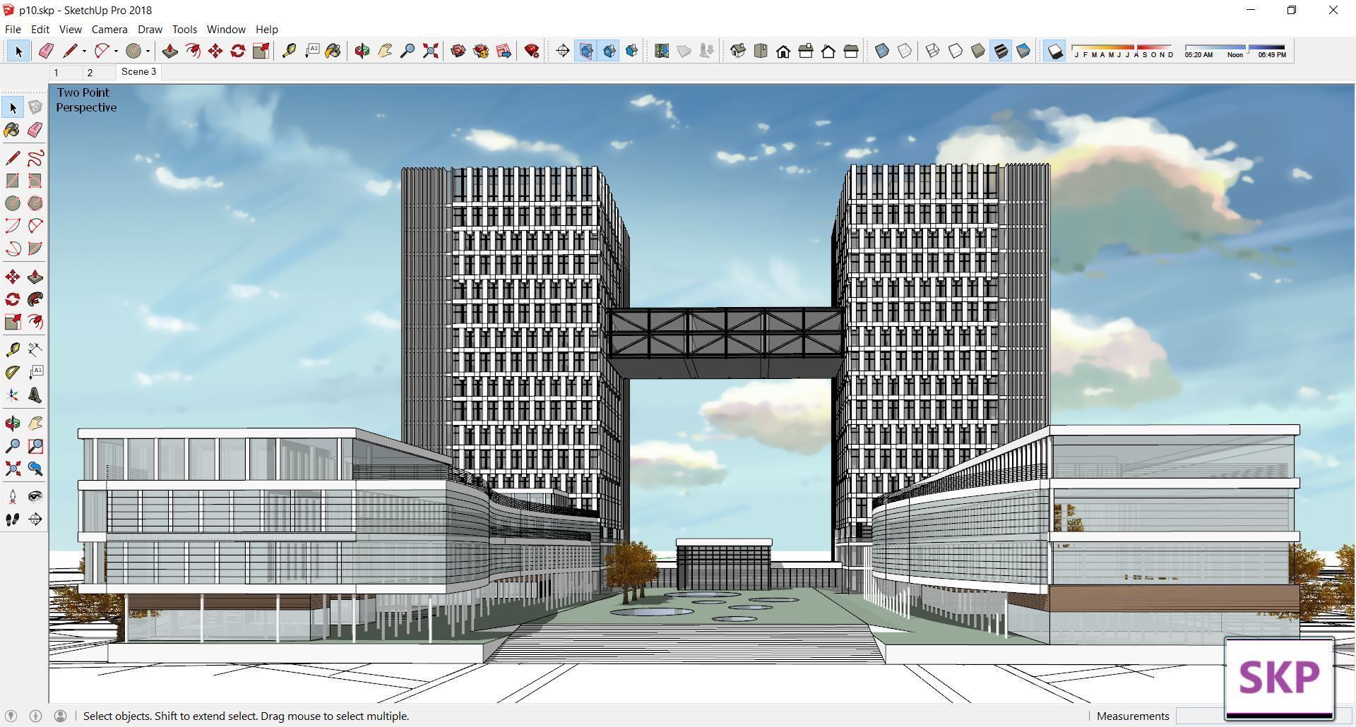 Collection 95 Sketchup Commercial Complex _123