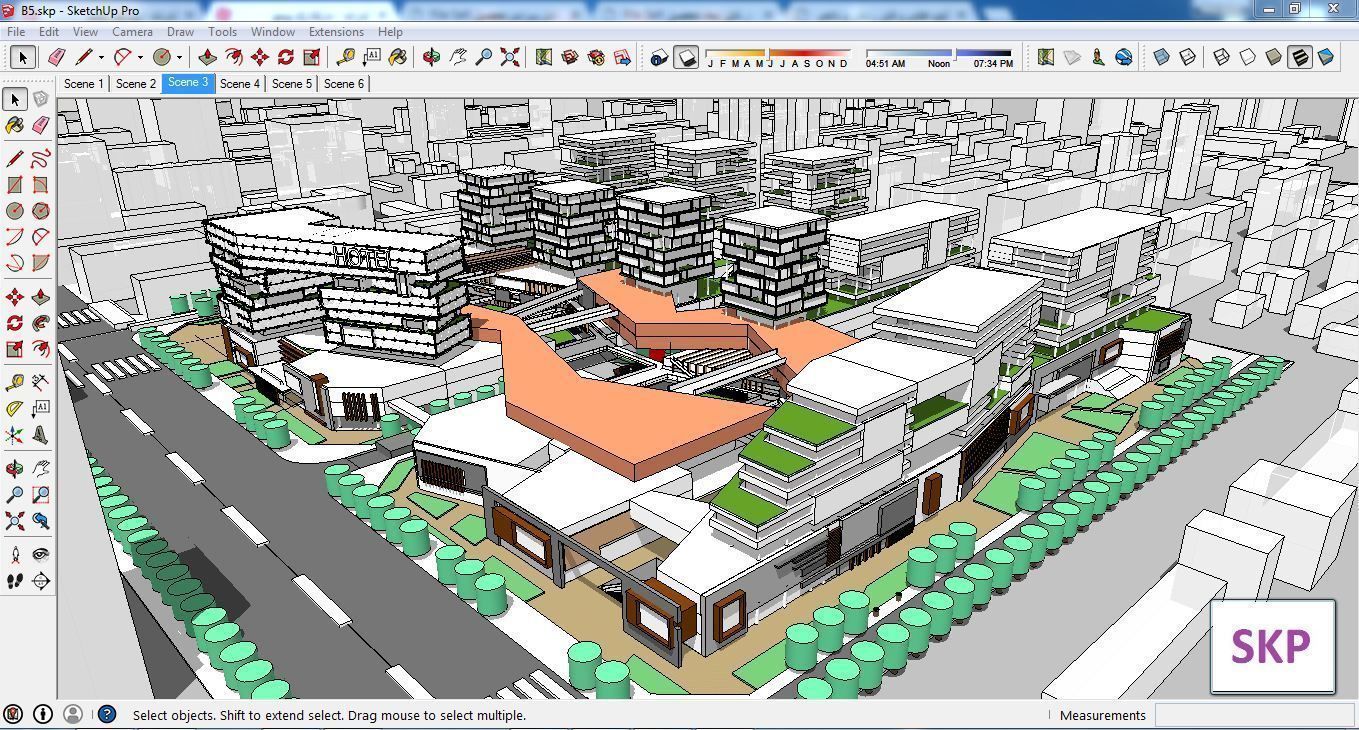 Collection 95 Sketchup Commercial Complex _101