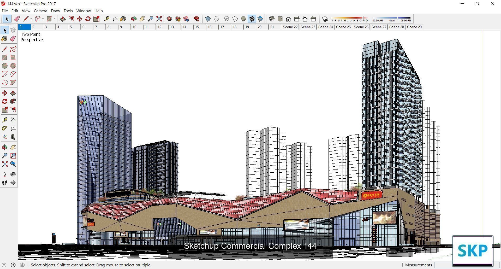 Collection 95 Sketchup Commercial Complex _38