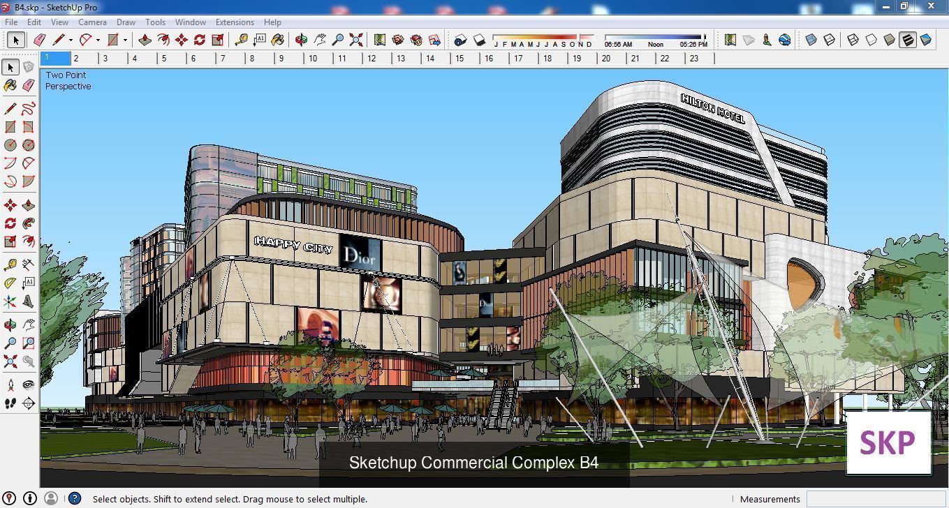 Collection 95 Sketchup Commercial Complex _62