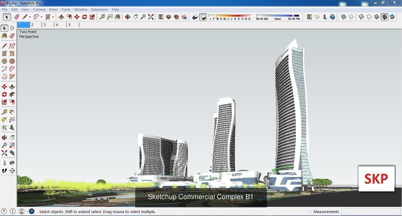 Collection 95 Sketchup Commercial Complex _56