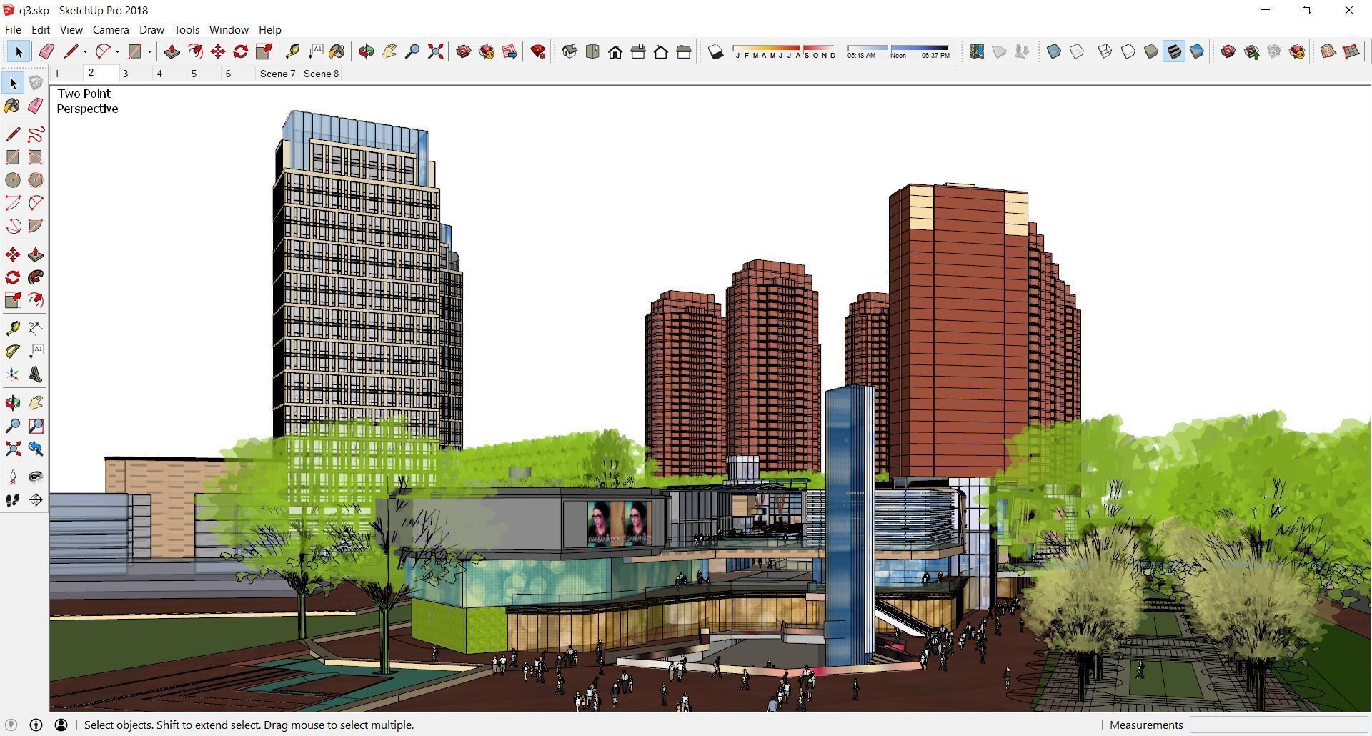 Collection 95 Sketchup Commercial Complex _109