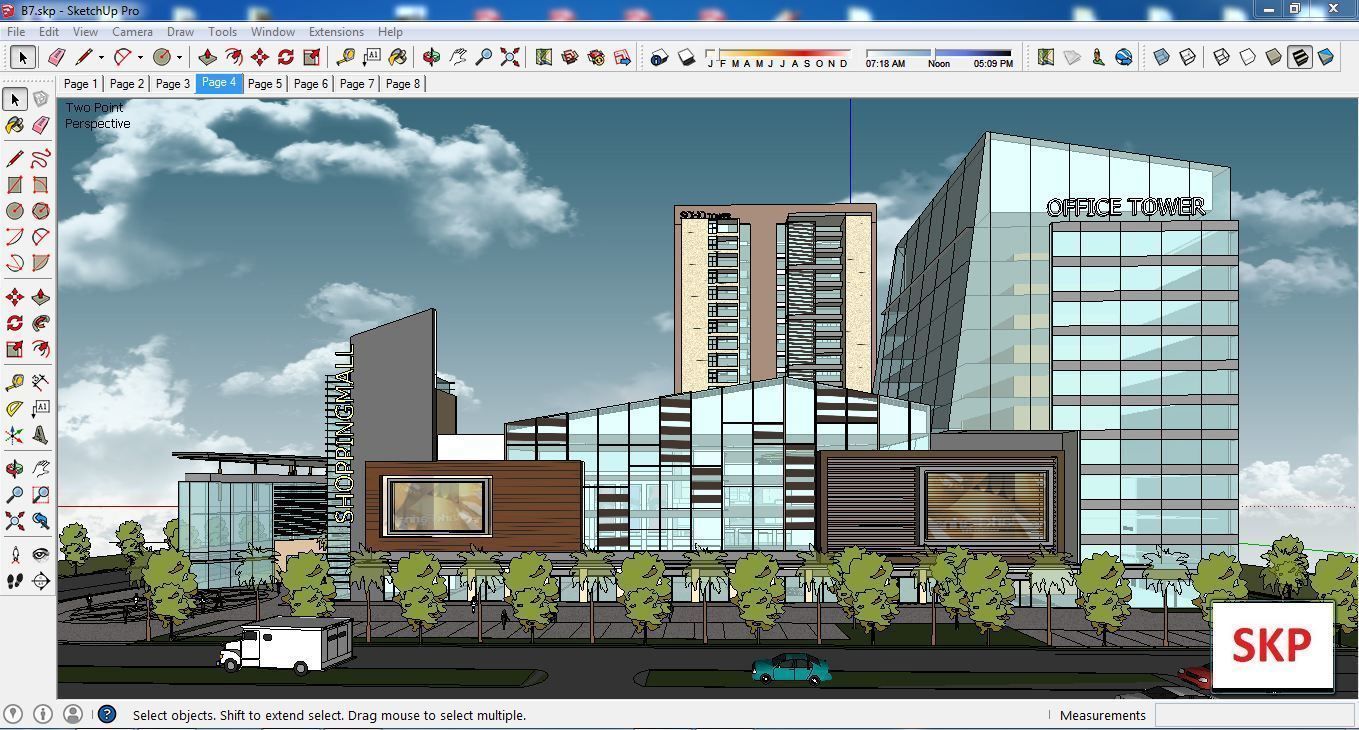 Collection 95 Sketchup Commercial Complex _27