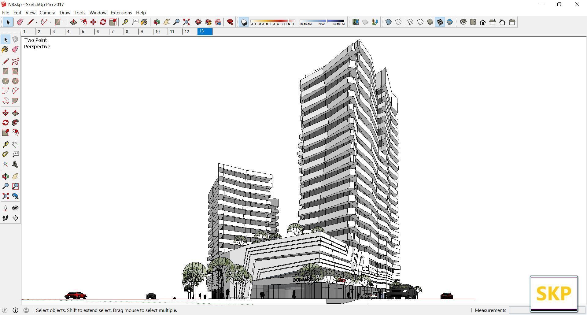 Collection 95 Sketchup Commercial Complex _43