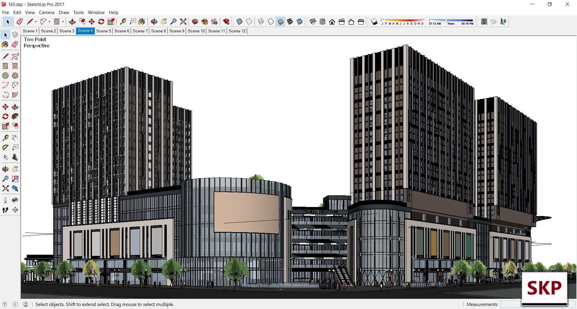 Collection 95 Sketchup Commercial Complex _141