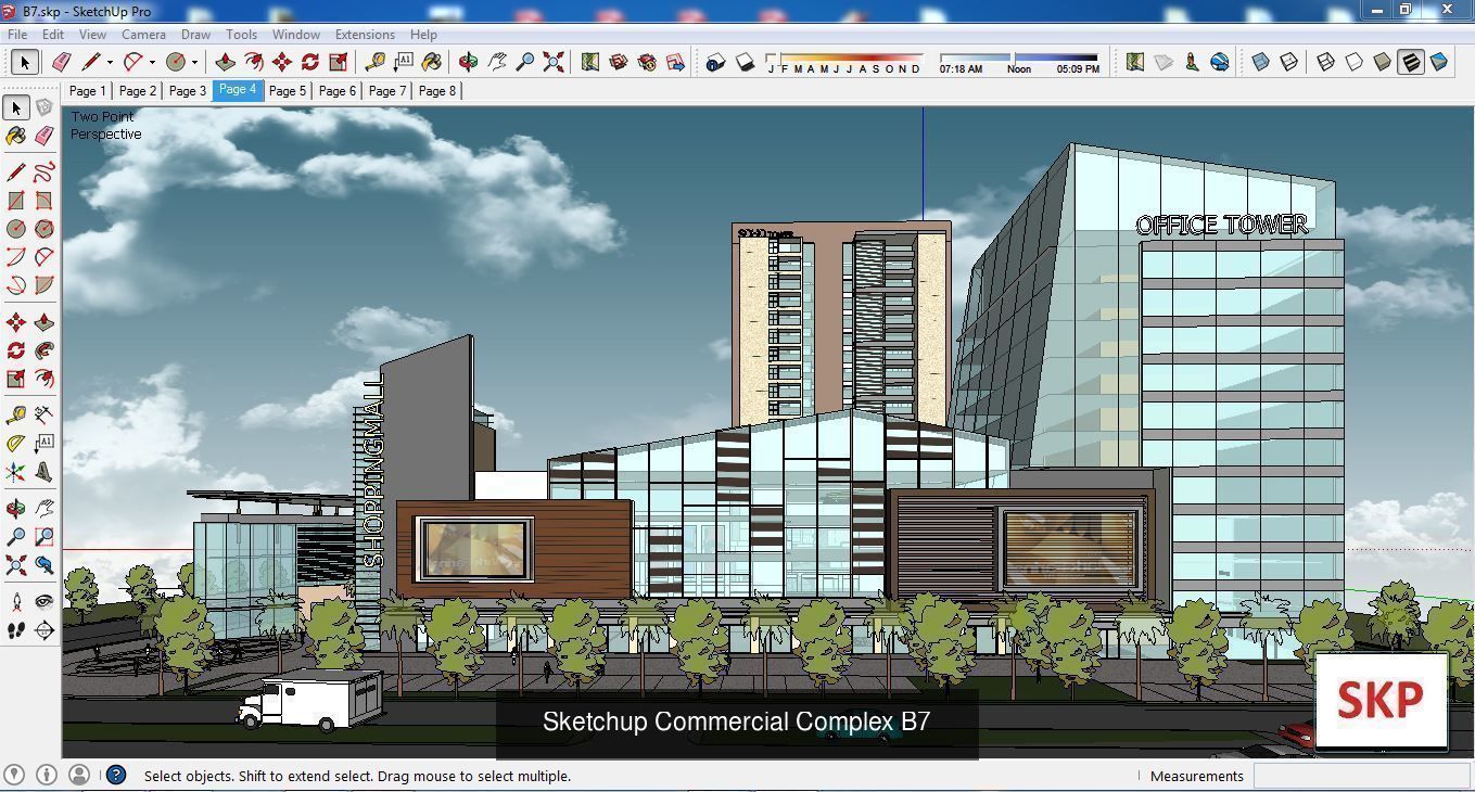 Collection 95 Sketchup Commercial Complex _68