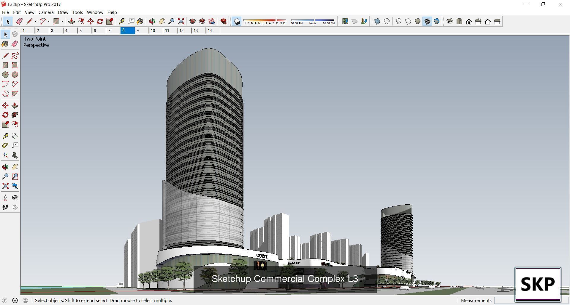 Collection 95 Sketchup Commercial Complex _114