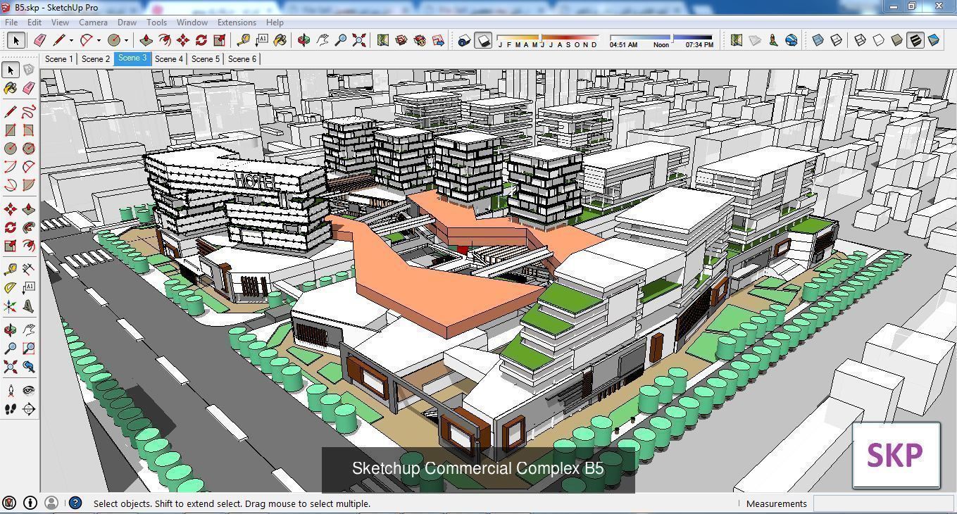 Collection 95 Sketchup Commercial Complex _64