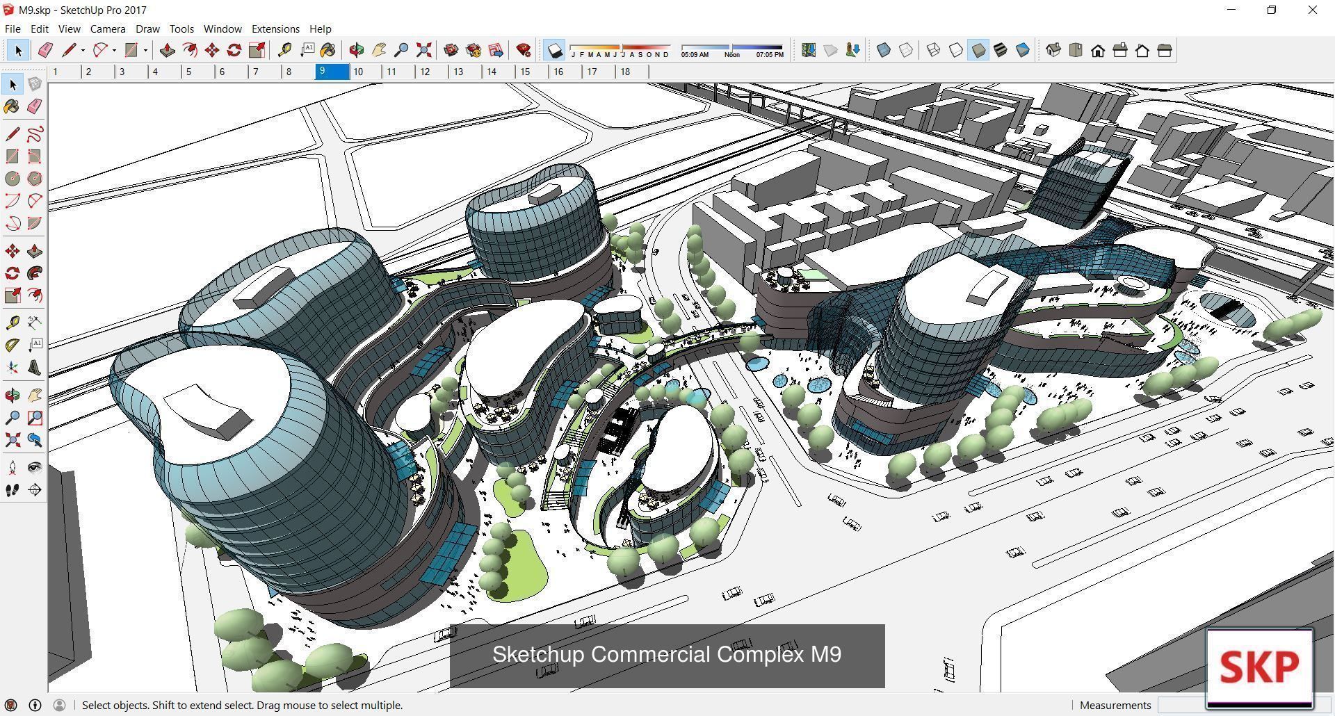 Collection 95 Sketchup Commercial Complex _146