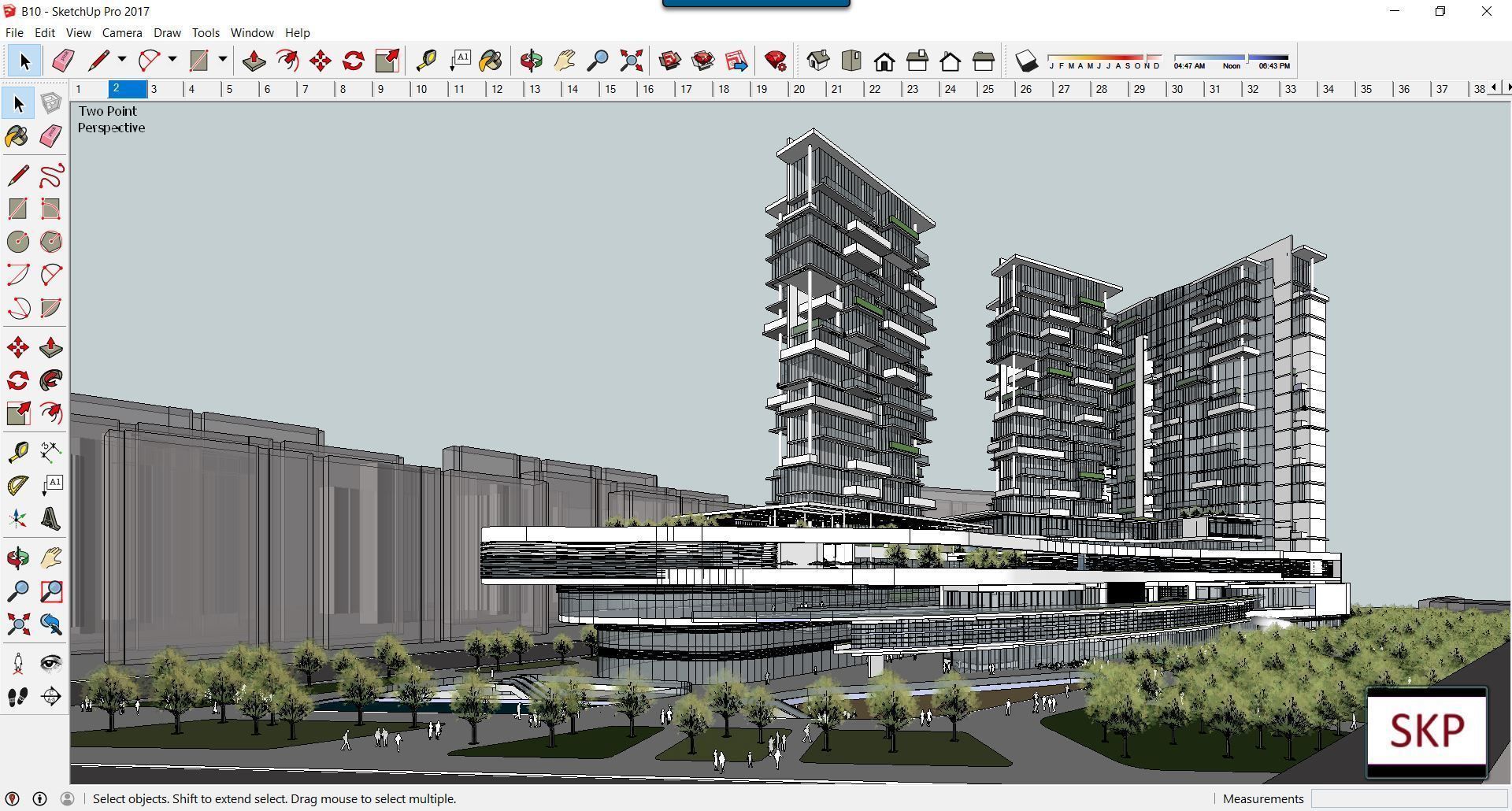Collection 95 Sketchup Commercial Complex _193