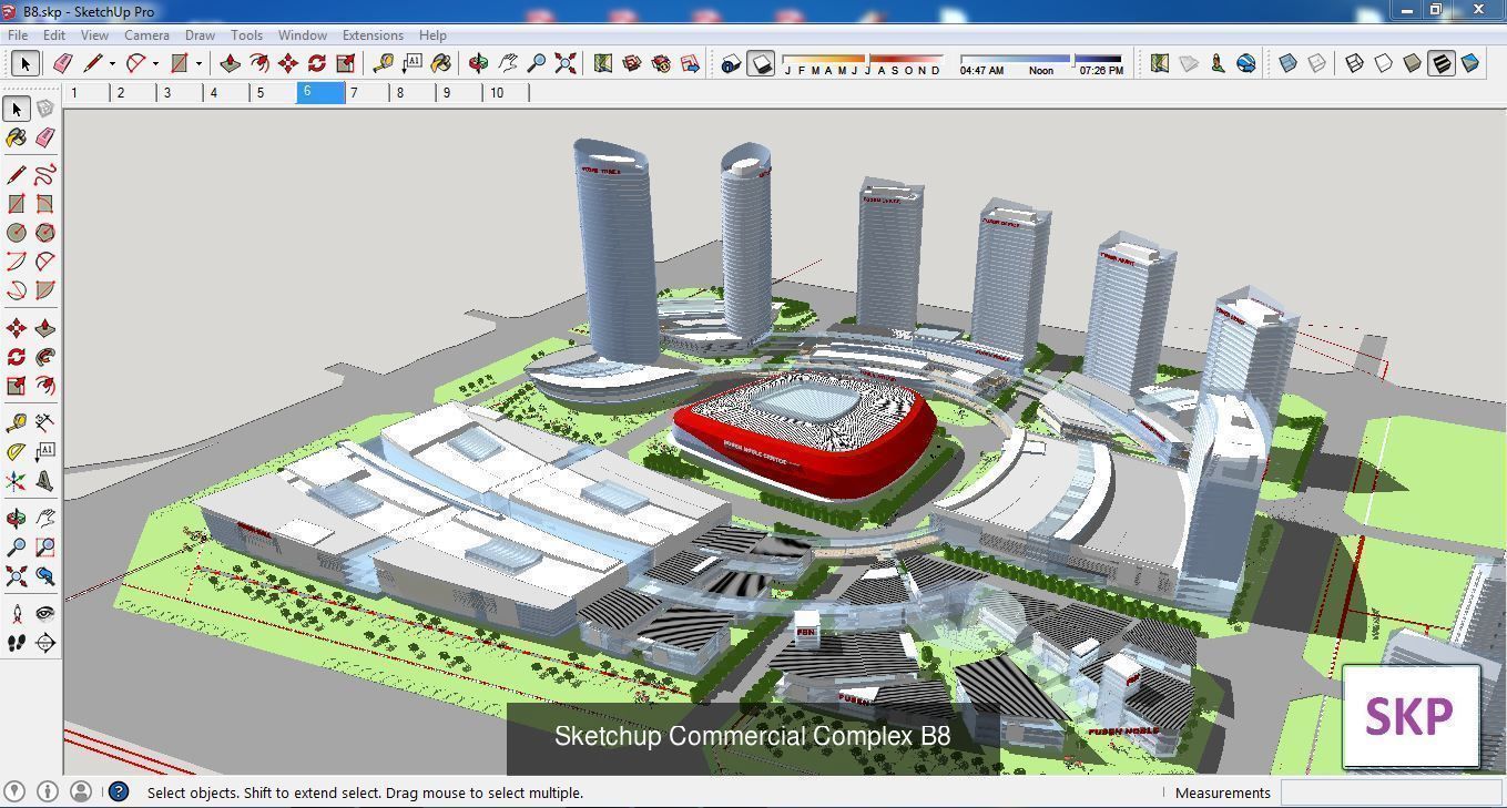 Collection 95 Sketchup Commercial Complex _70