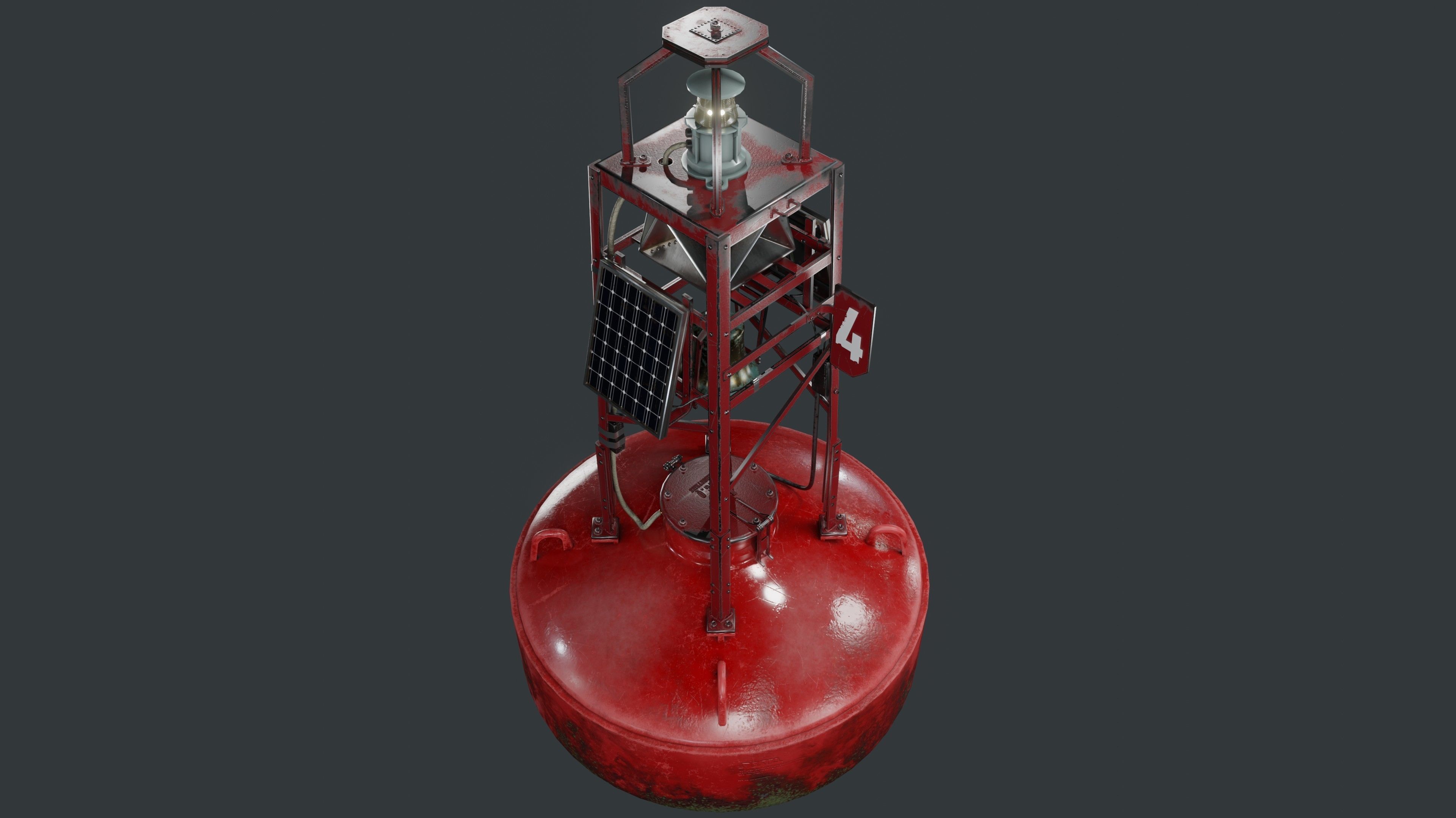 Bell Buoy Low-poly 3D model_1