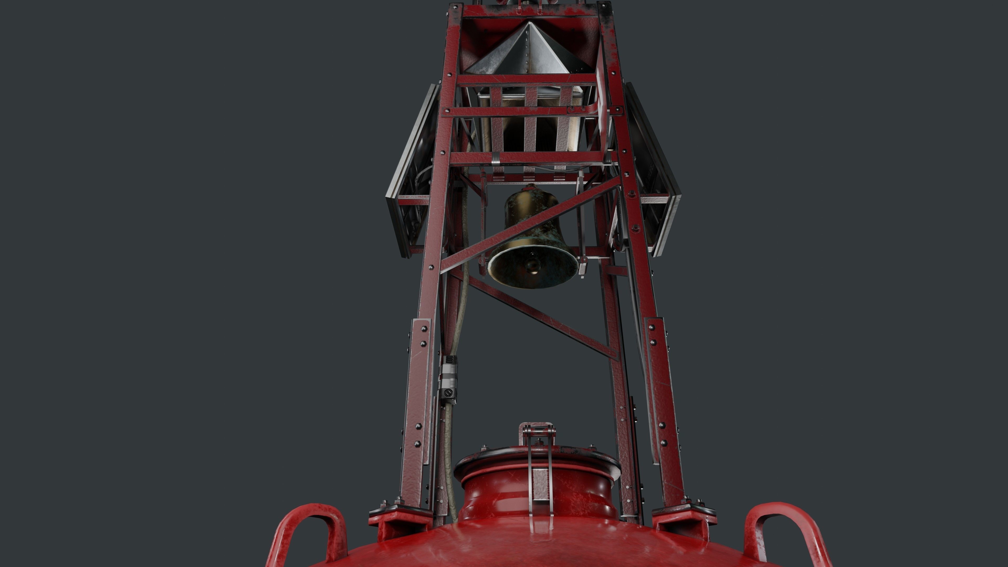 Bell Buoy Low-poly 3D model_18