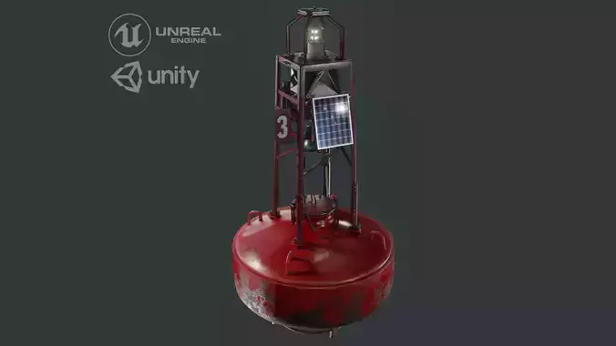 Bell Buoy Low-poly 3D model