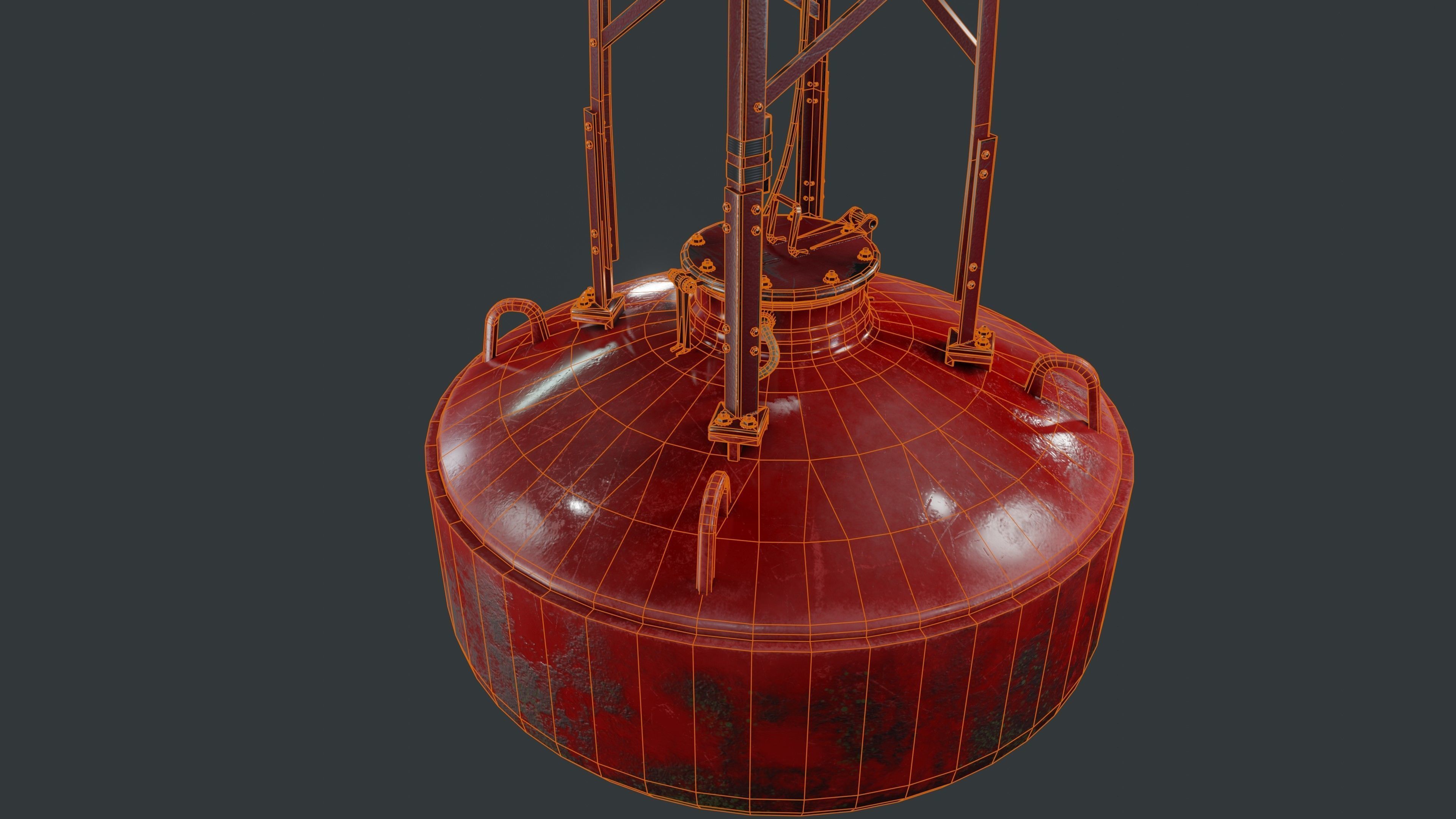 Bell Buoy Low-poly 3D model_24