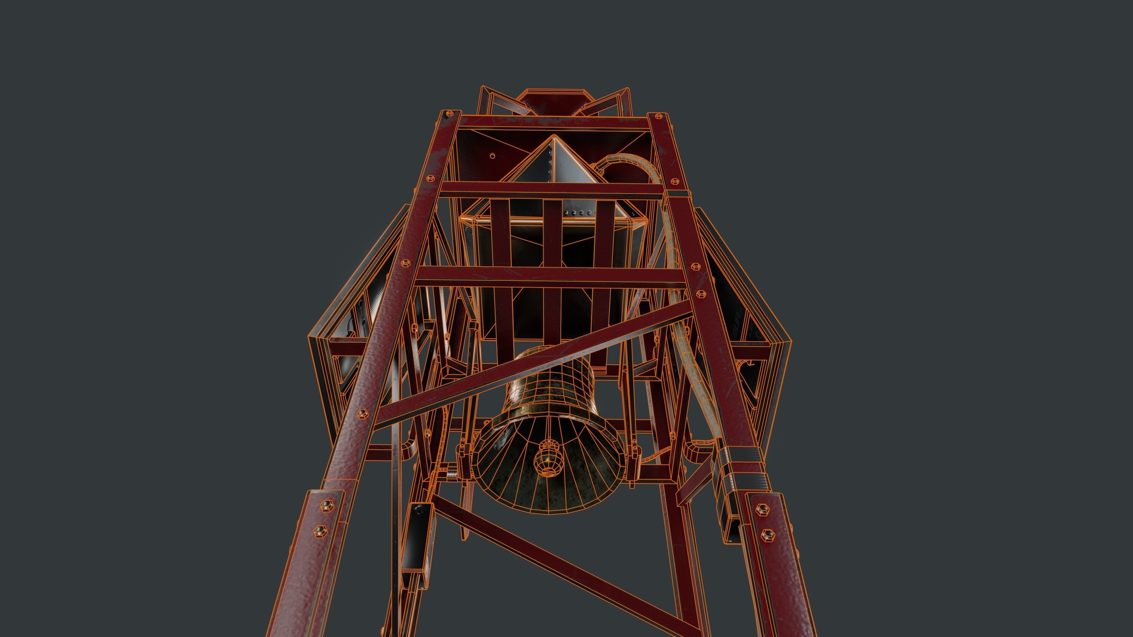 Bell Buoy Low-poly 3D model_22