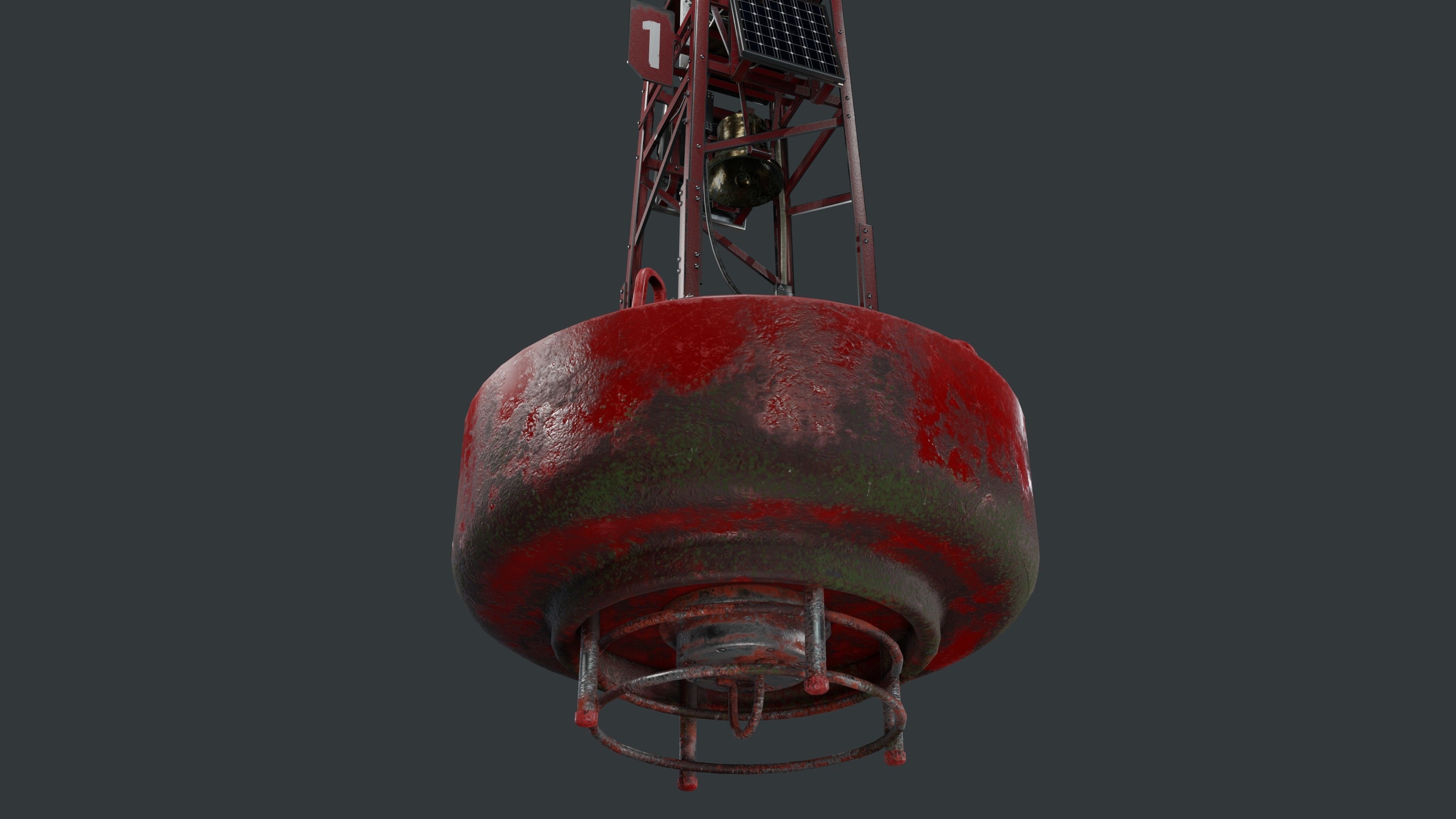 Bell Buoy Low-poly 3D model_2