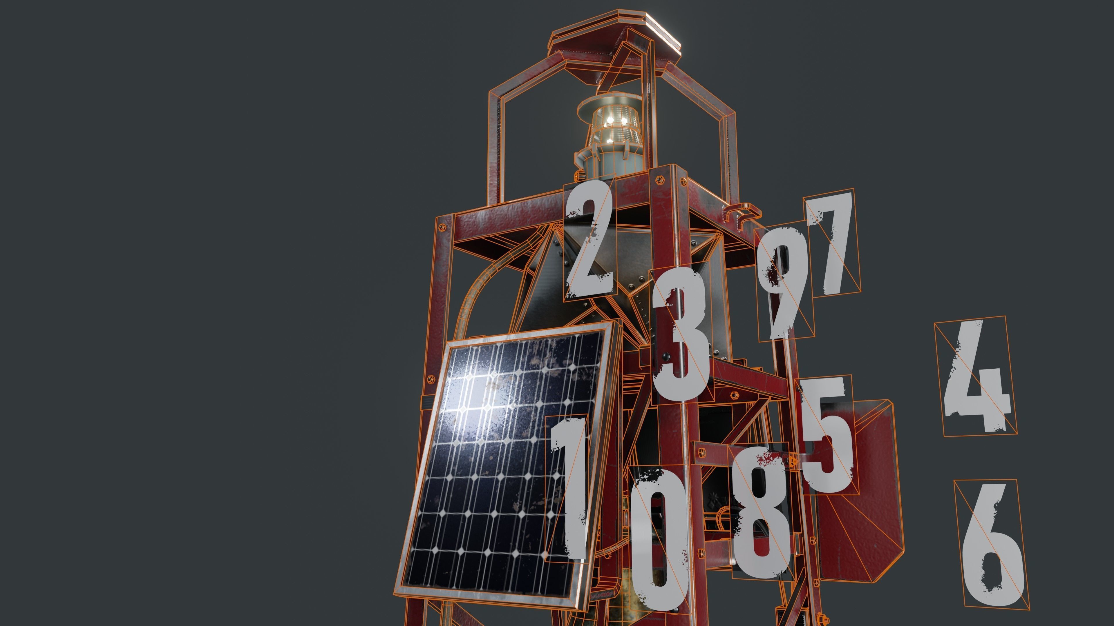 Bell Buoy Low-poly 3D model_26
