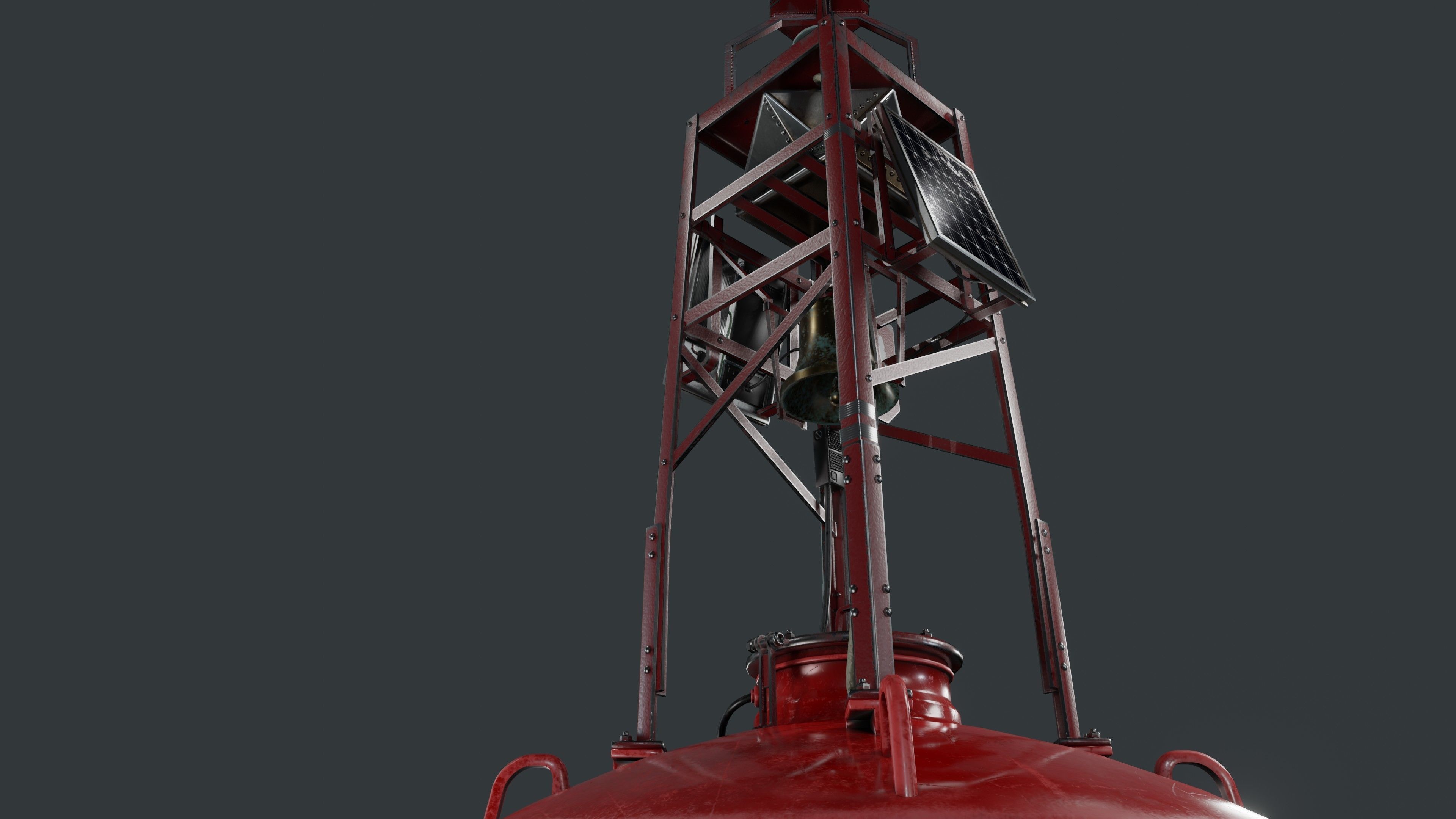 Bell Buoy Low-poly 3D model_12
