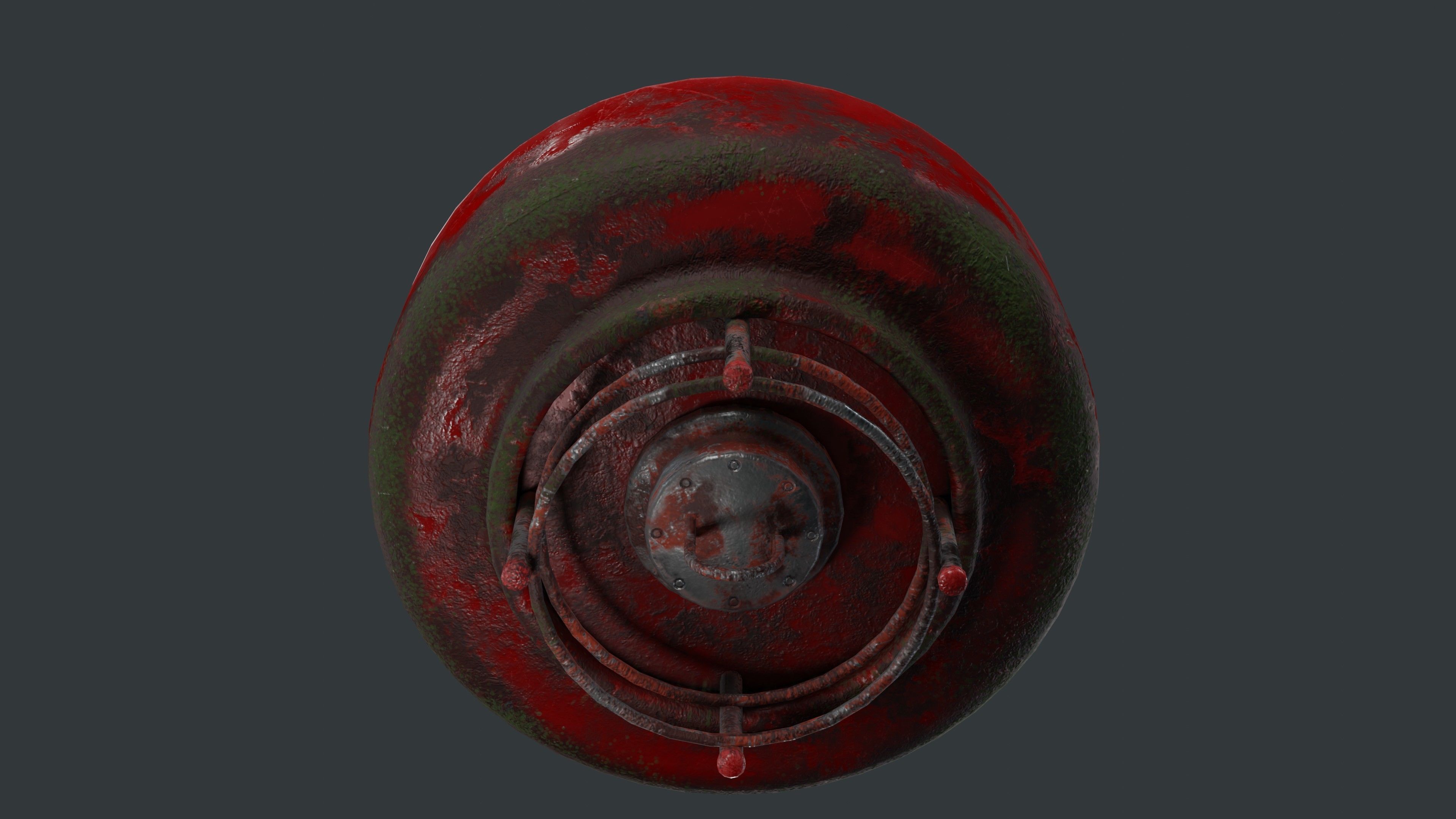 Bell Buoy Low-poly 3D model_14