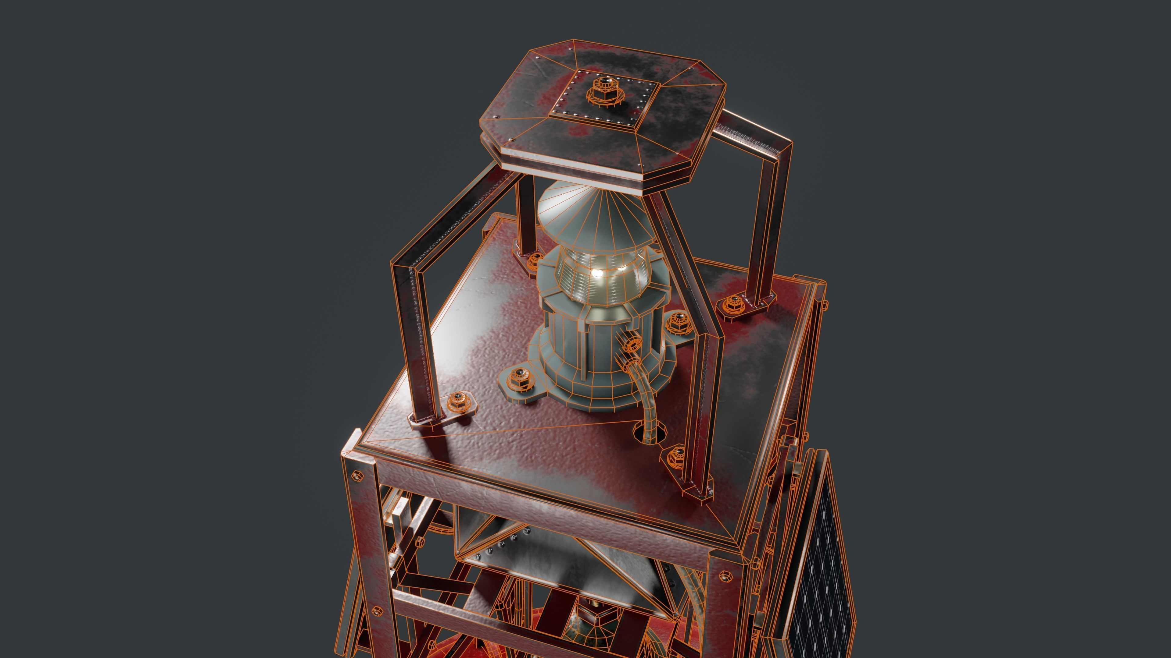 Bell Buoy Low-poly 3D model_23