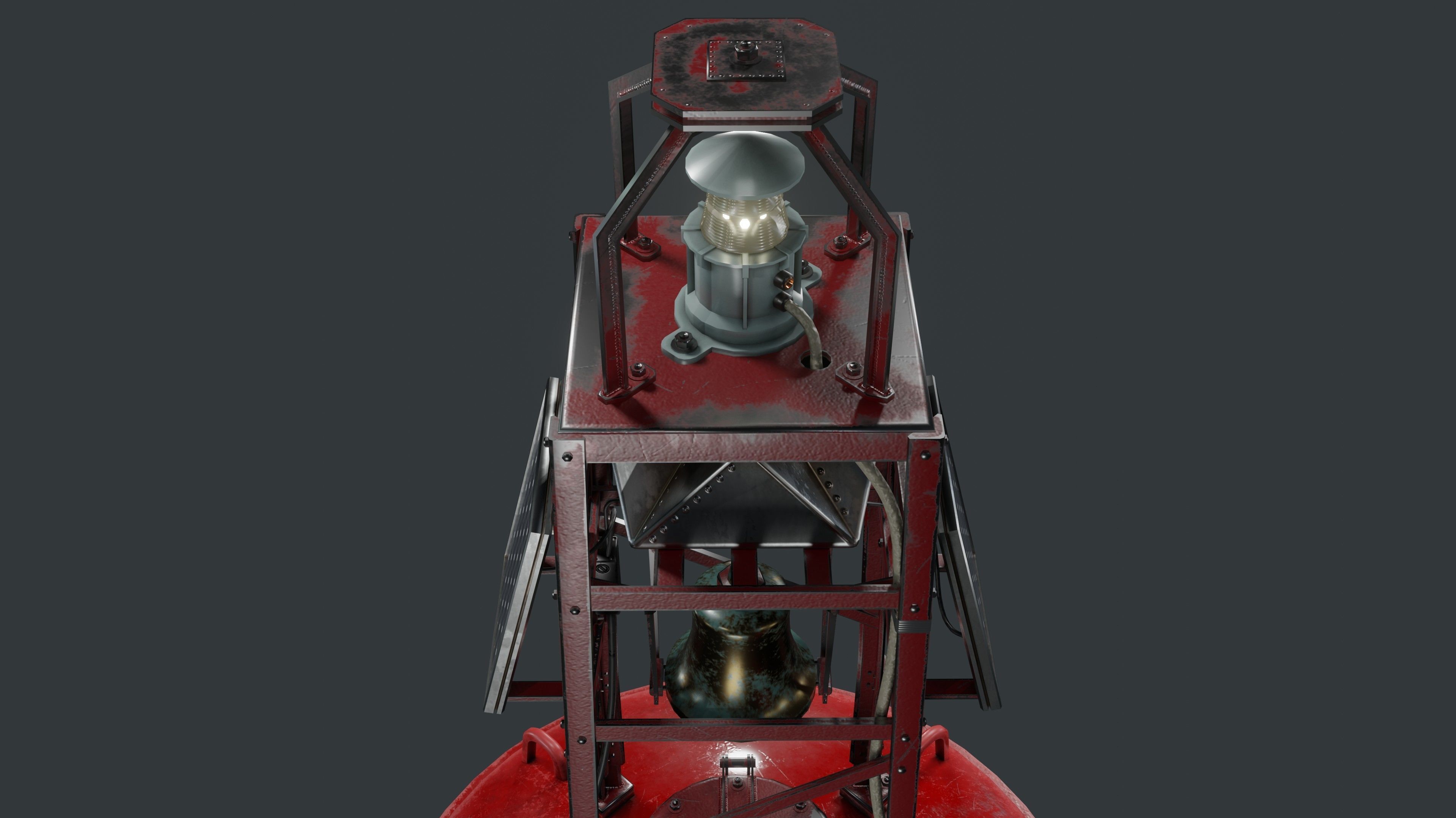 Bell Buoy Low-poly 3D model_13