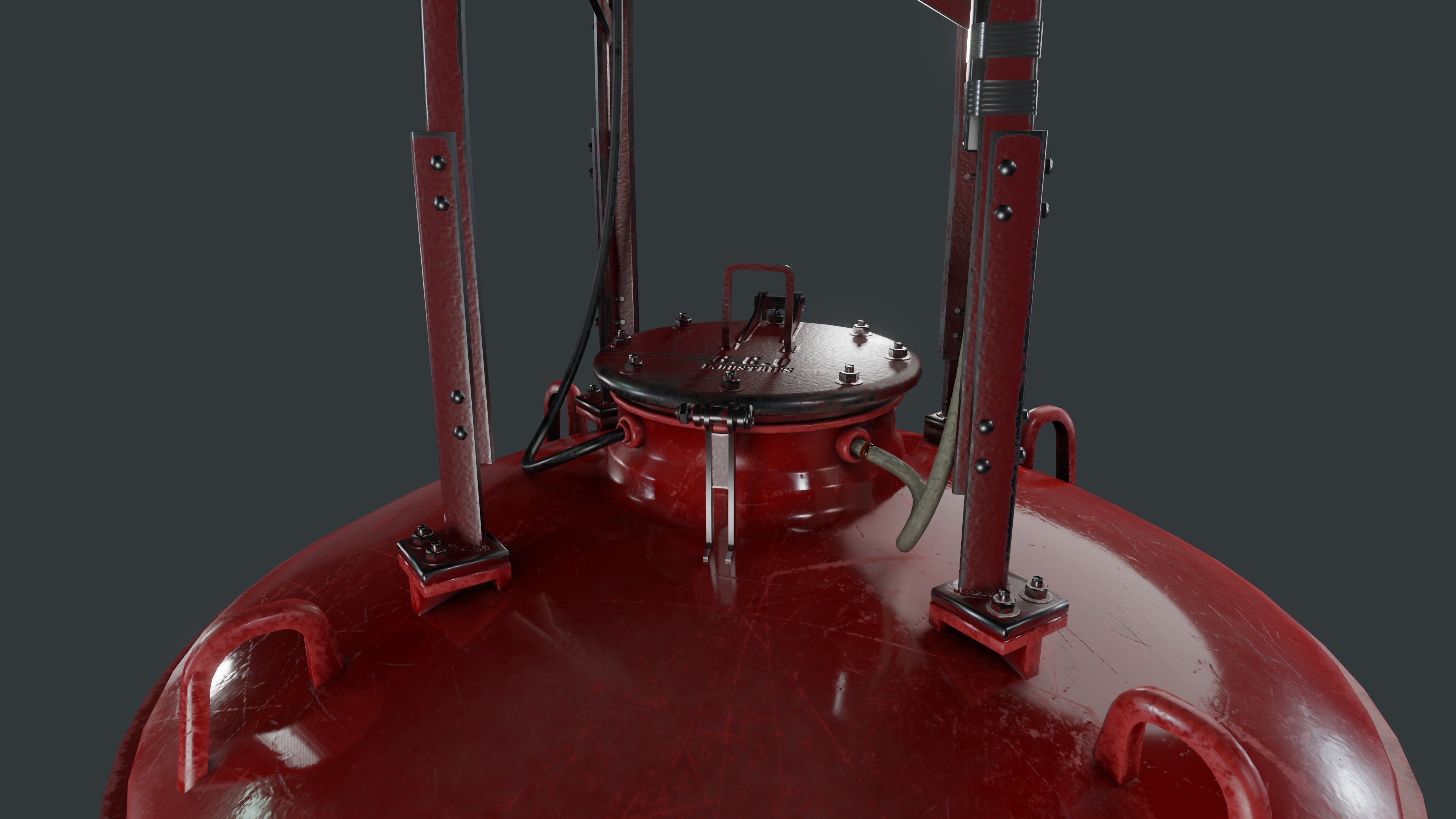 Bell Buoy Low-poly 3D model_20