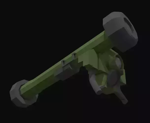 Javelin Missile Launcher Low Poly Low-poly 3D model