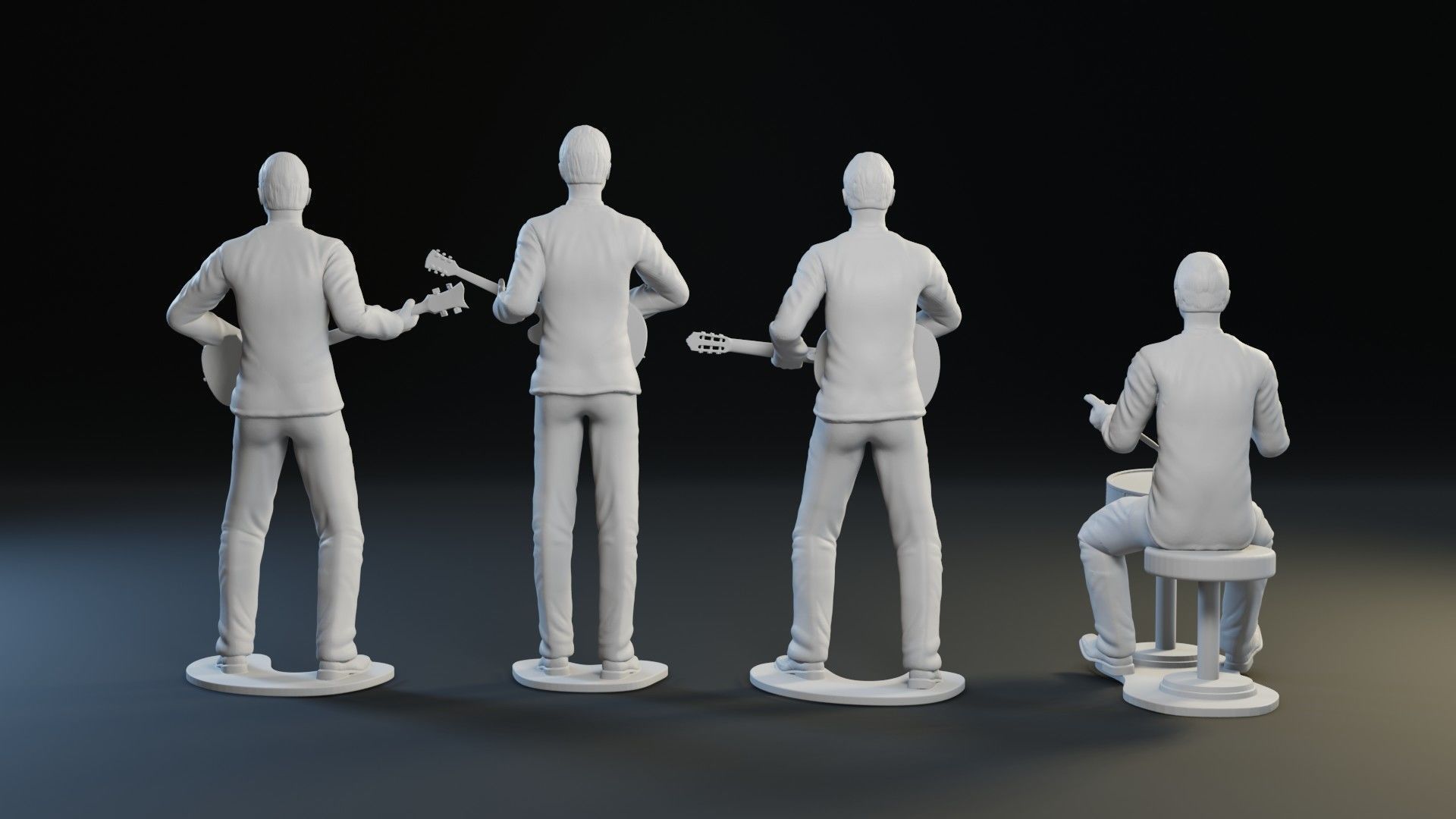 The Beatles guys 3D print model_1