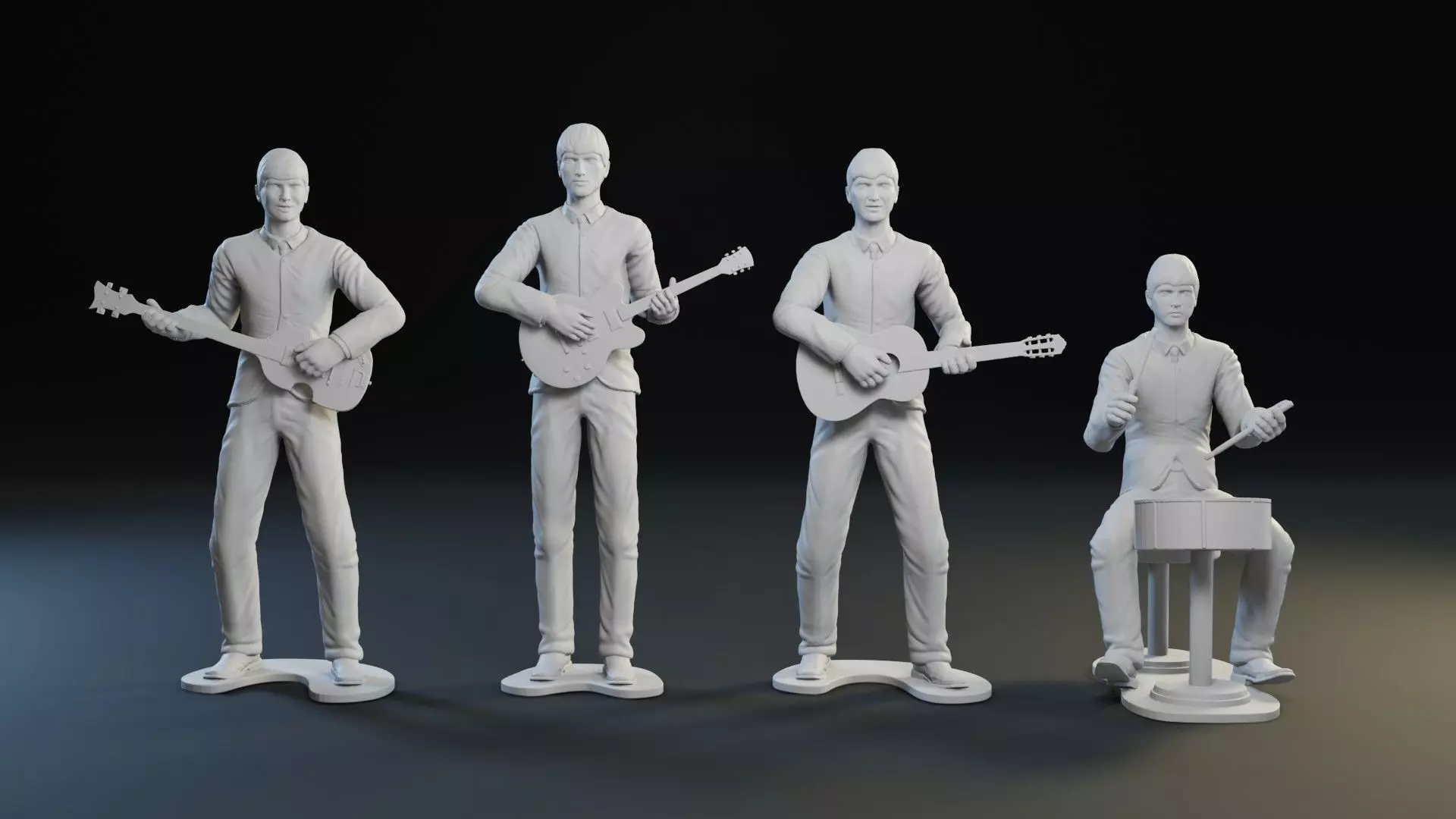 The Beatles guys 3D print model_0