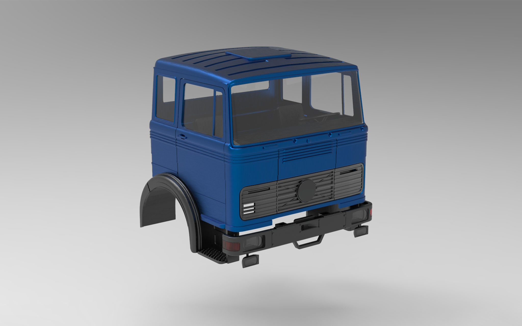 Cab old Truck german 3D print  LP series tractor 69 or 70 3D print model_2