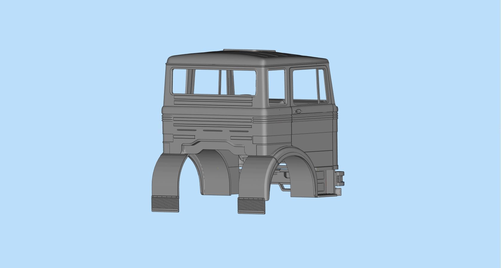 Cab old Truck german 3D print  LP series tractor 69 or 70 3D print model_8