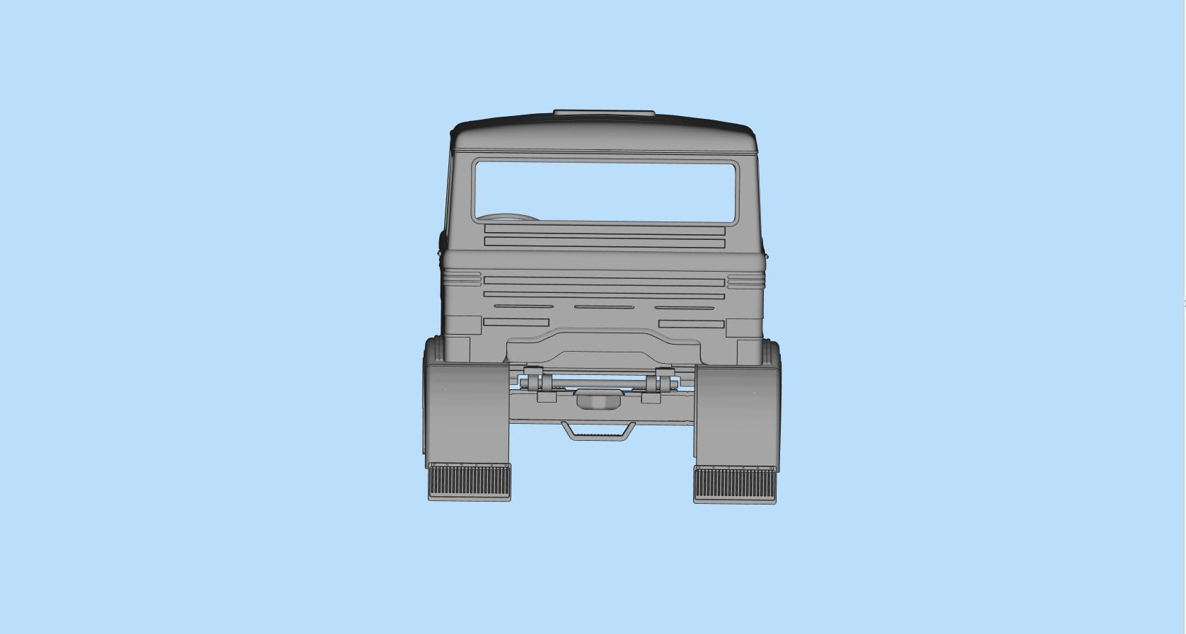 Cab old Truck german 3D print  LP series tractor 69 or 70 3D print model_10