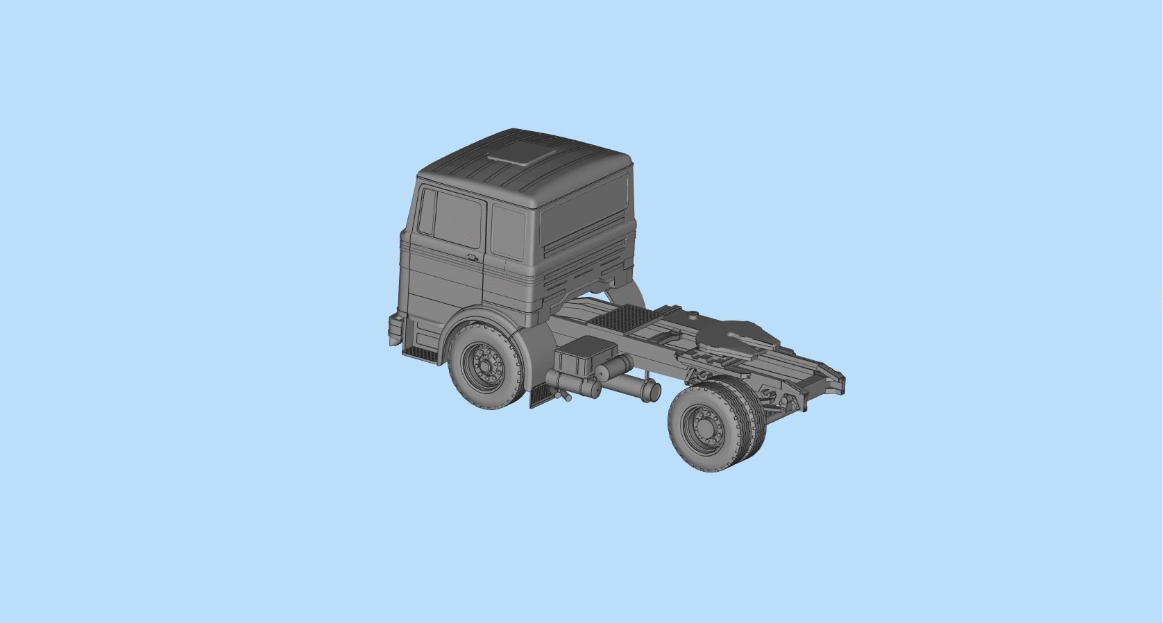 Cab old Truck german 3D print  LP series tractor 69 or 70 3D print model_14